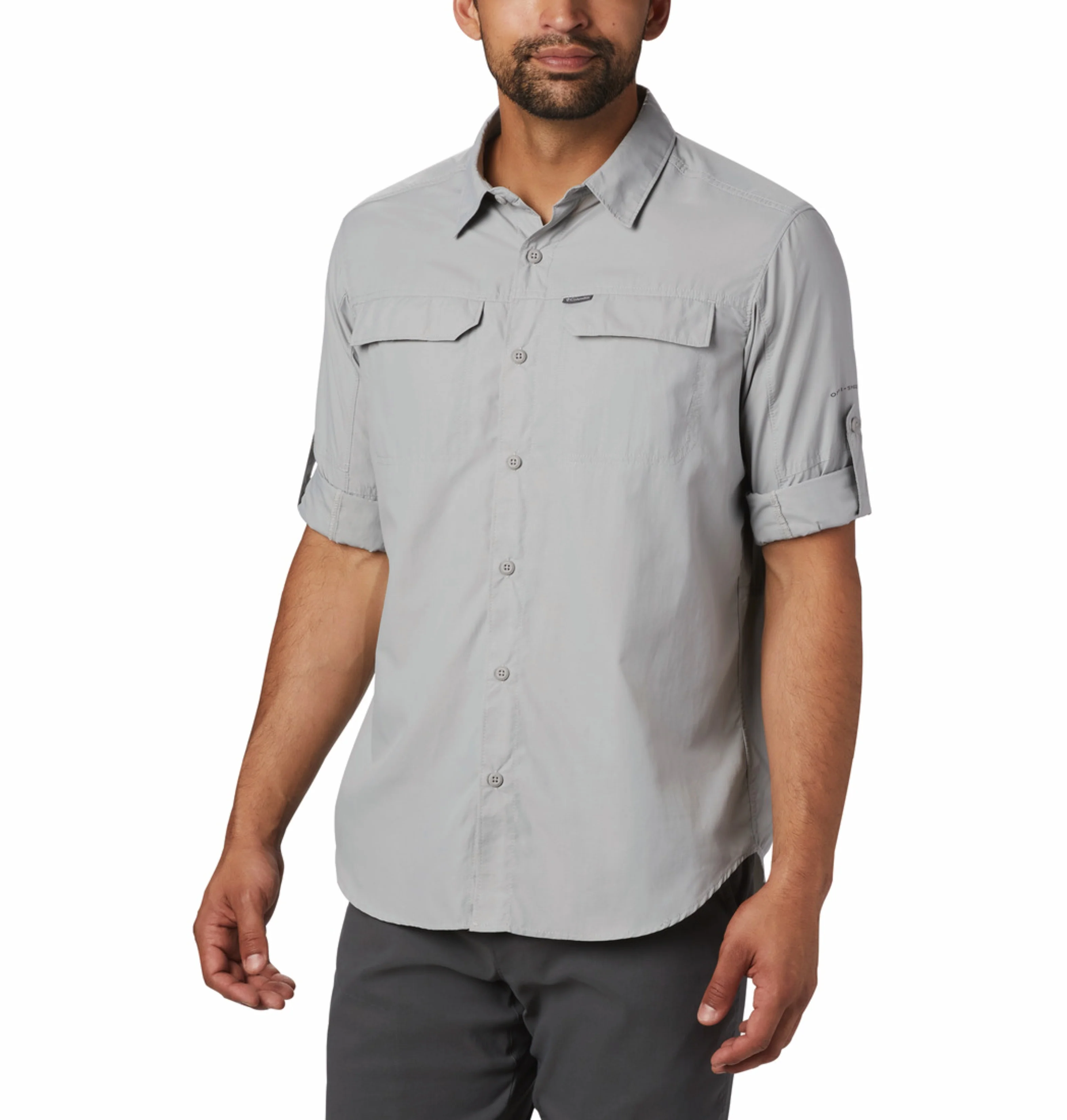 Columbia Men Grey Omni-Shade Silver Ridge 2.0 Long Sleeve Shirt - Image 5