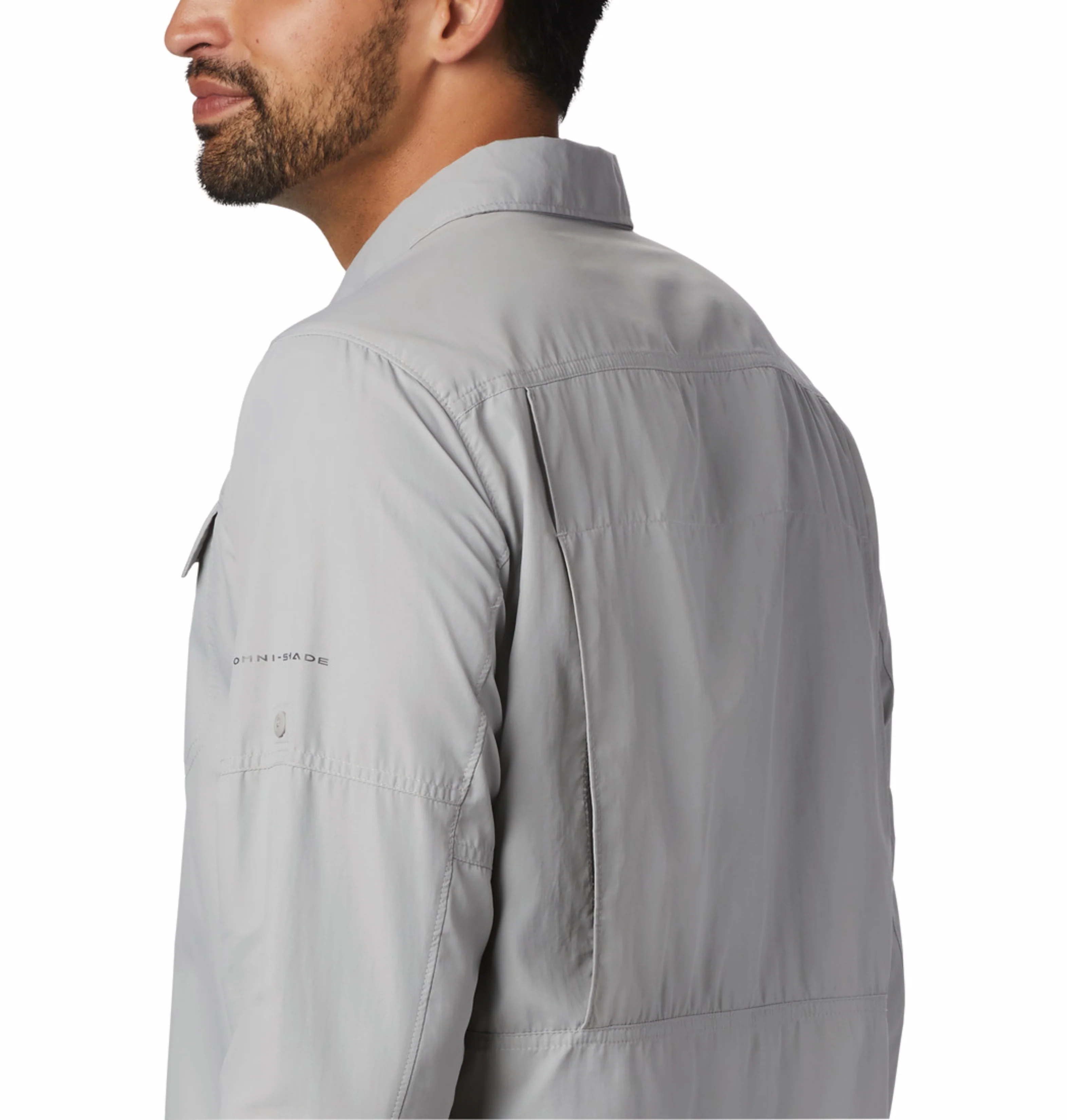 Columbia Men Grey Omni-Shade Silver Ridge 2.0 Long Sleeve Shirt - Image 6