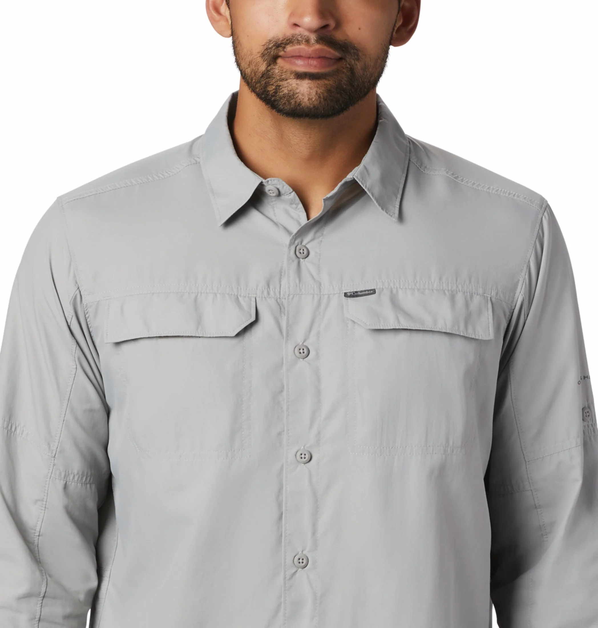 Columbia Men Grey Omni-Shade Silver Ridge 2.0 Long Sleeve Shirt - Image 7