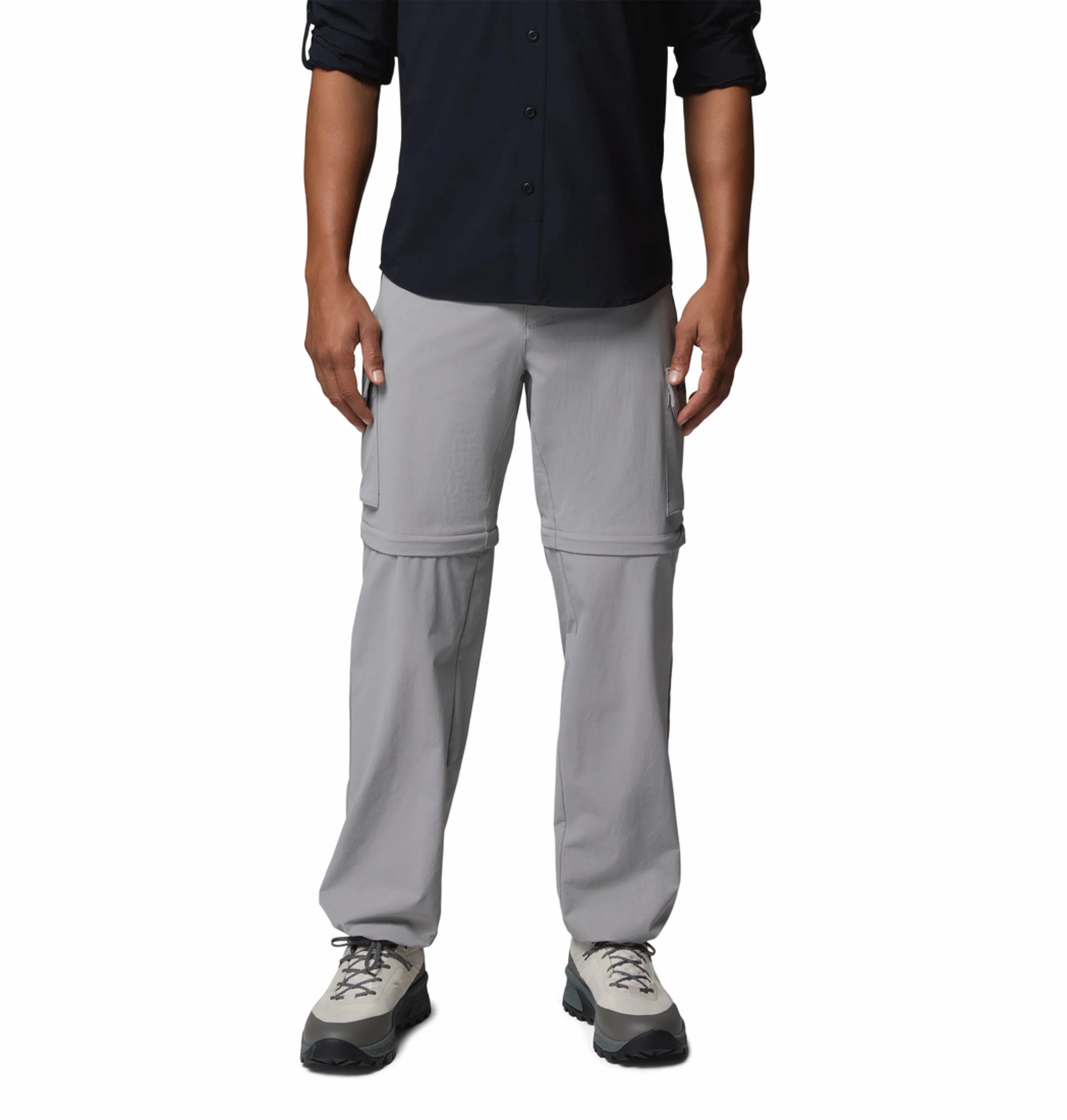 Columbia Men Grey Omni-Shade Silver Ridge Elite Convertible Pant