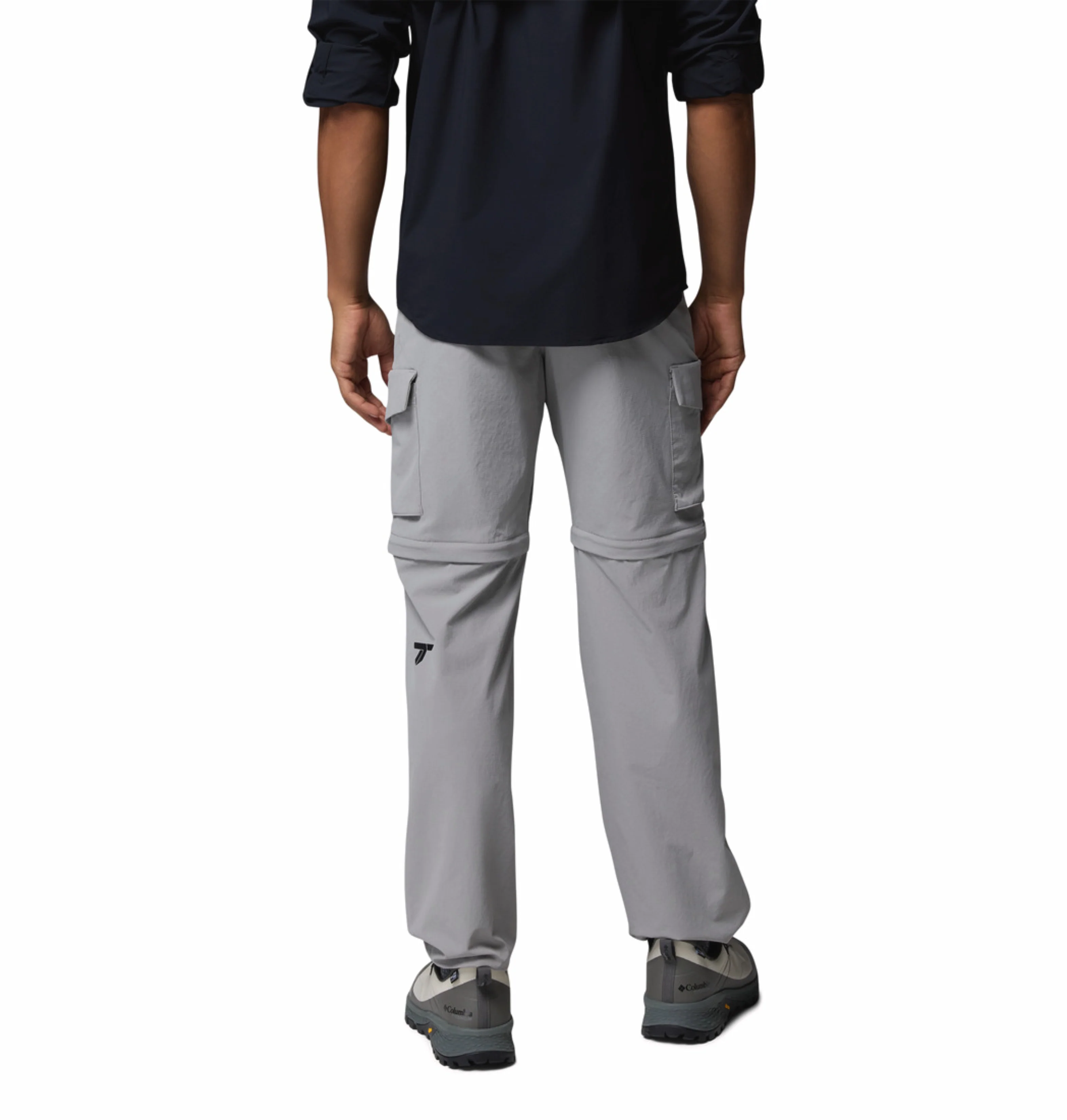 Columbia Men Grey Omni-Shade Silver Ridge Elite Convertible Pant (Plus Size)