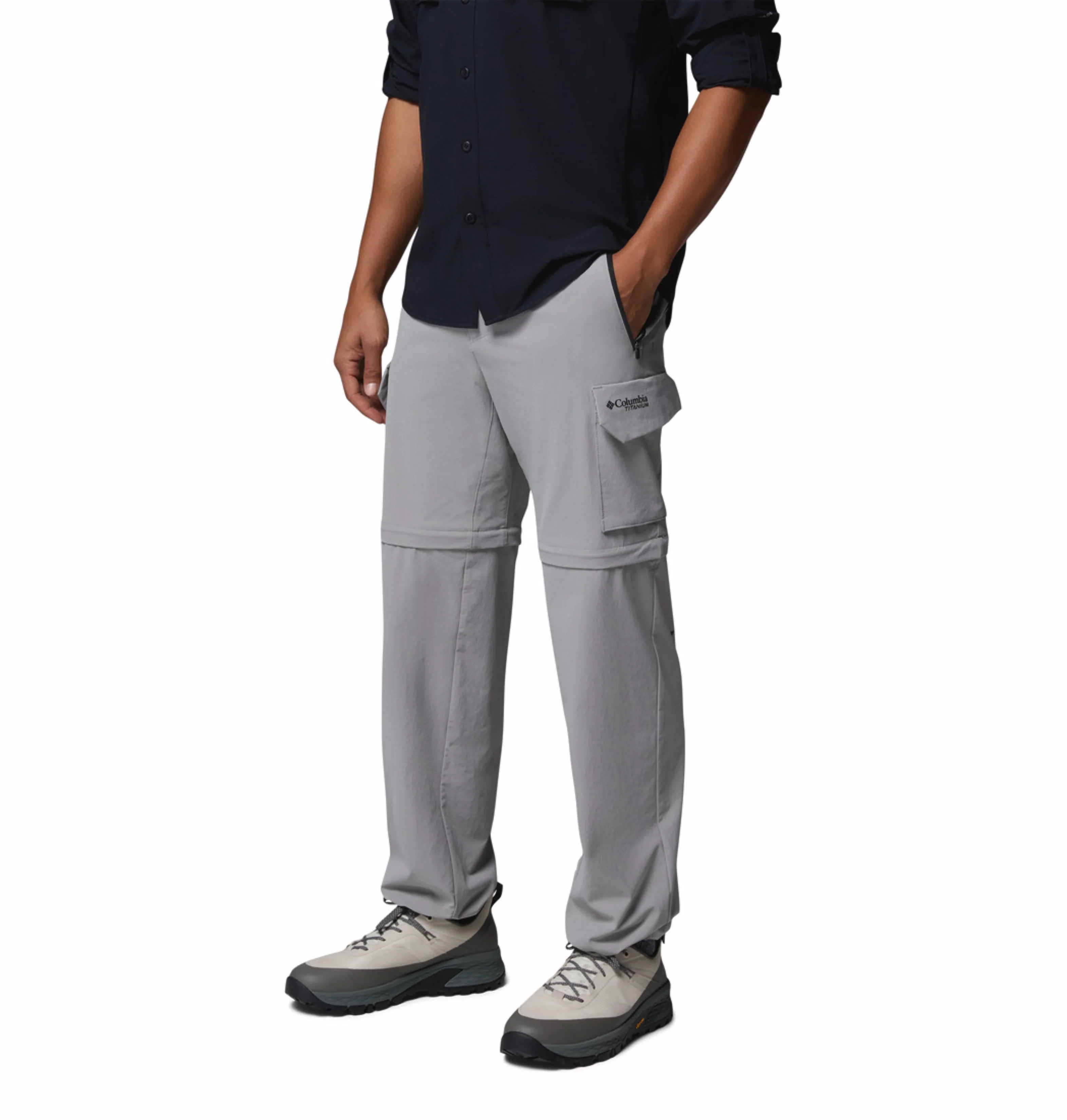 Columbia Men Grey Omni-Shade Silver Ridge Elite Convertible Pant (Plus Size) - Image 4