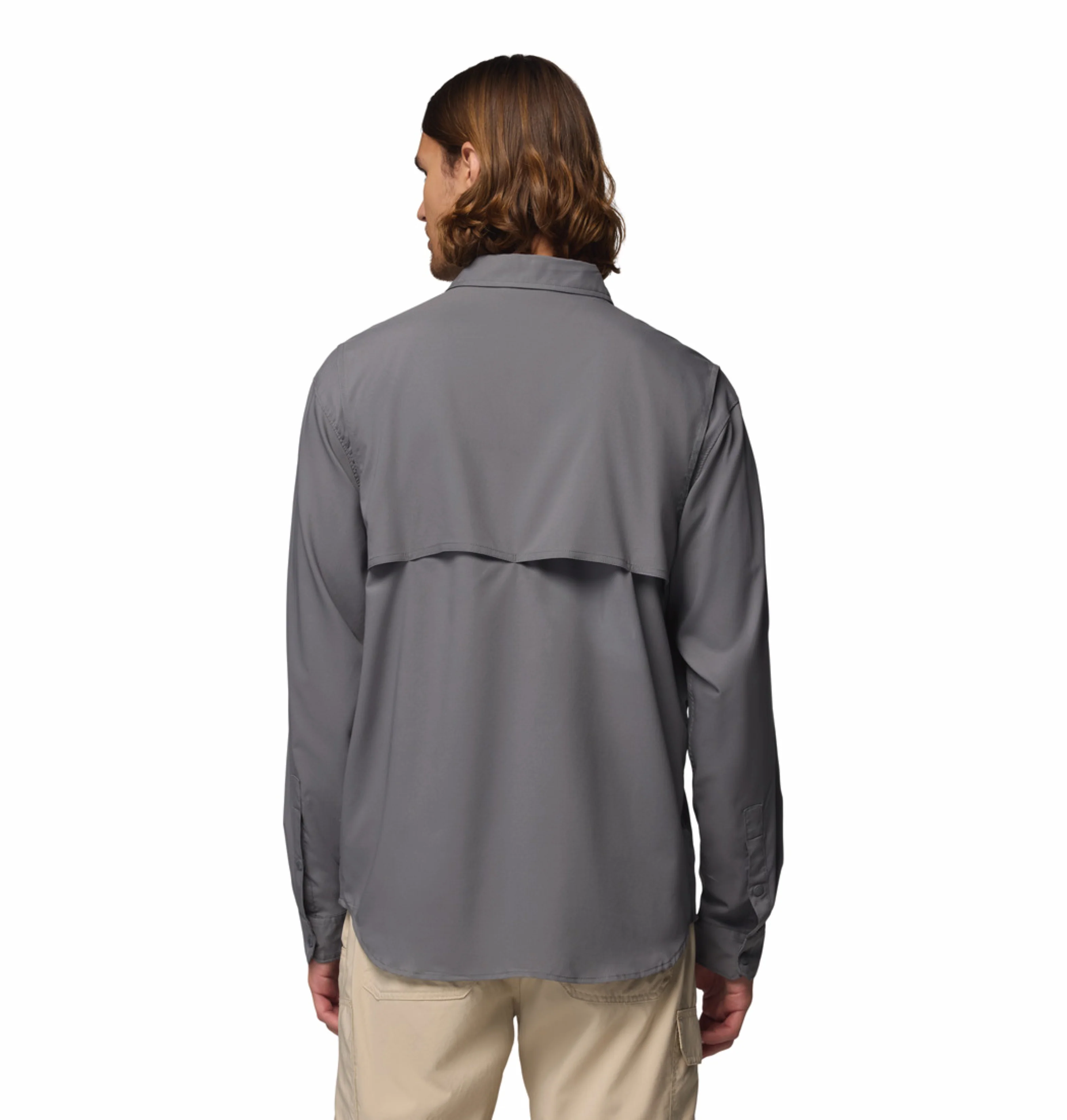 Columbia Men Grey Omni-Shade Silver Ridge Utility II Long Sleeve Shirt - Image 4