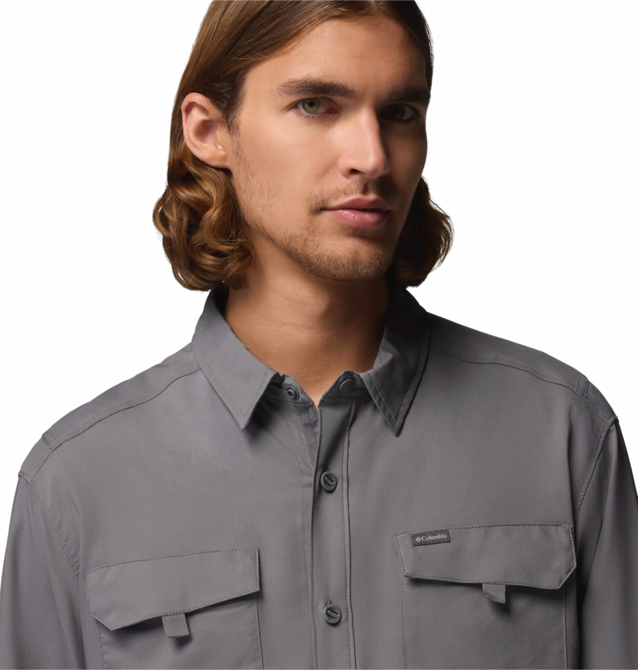 Columbia Men Grey Omni-Shade Silver Ridge Utility II Long Sleeve Shirt - Image 9