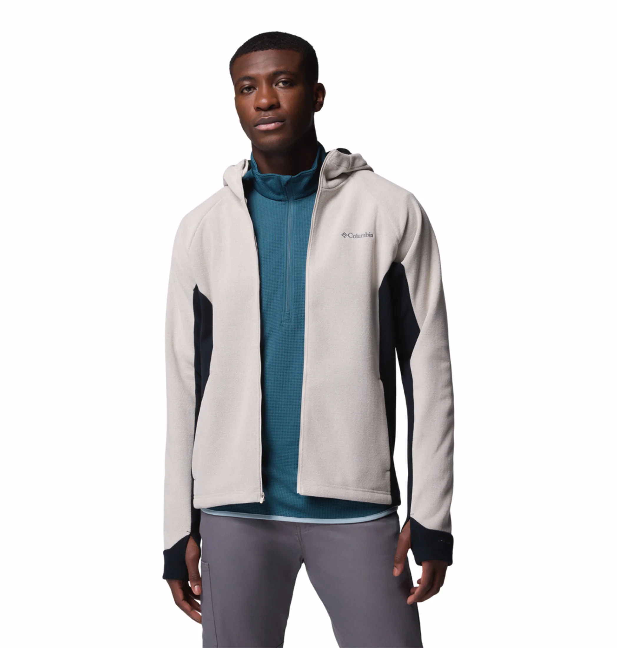 Columbia Men Grey OmniHeat Arctic Peak Fleece Jacket - Image 7
