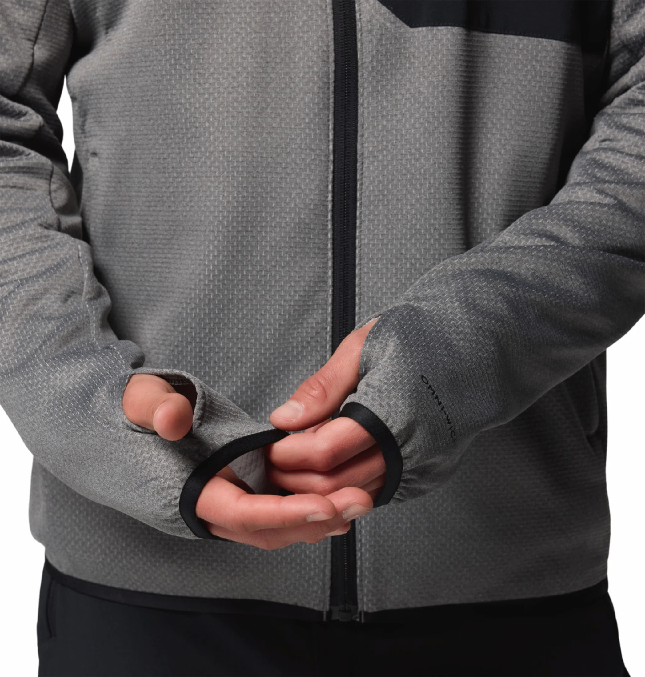 Columbia Men Grey OmniWick Triple Canyon Grid II Fleece Jacket - Image 10