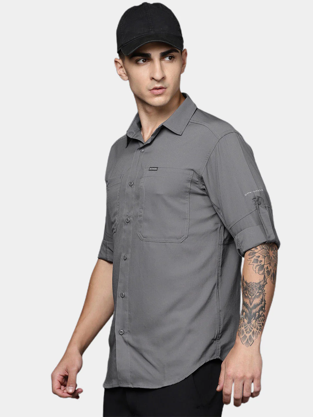 Columbia Men Grey Silver Ridge Utility Lite Long Sleeve (Sun Protection) - Image 10