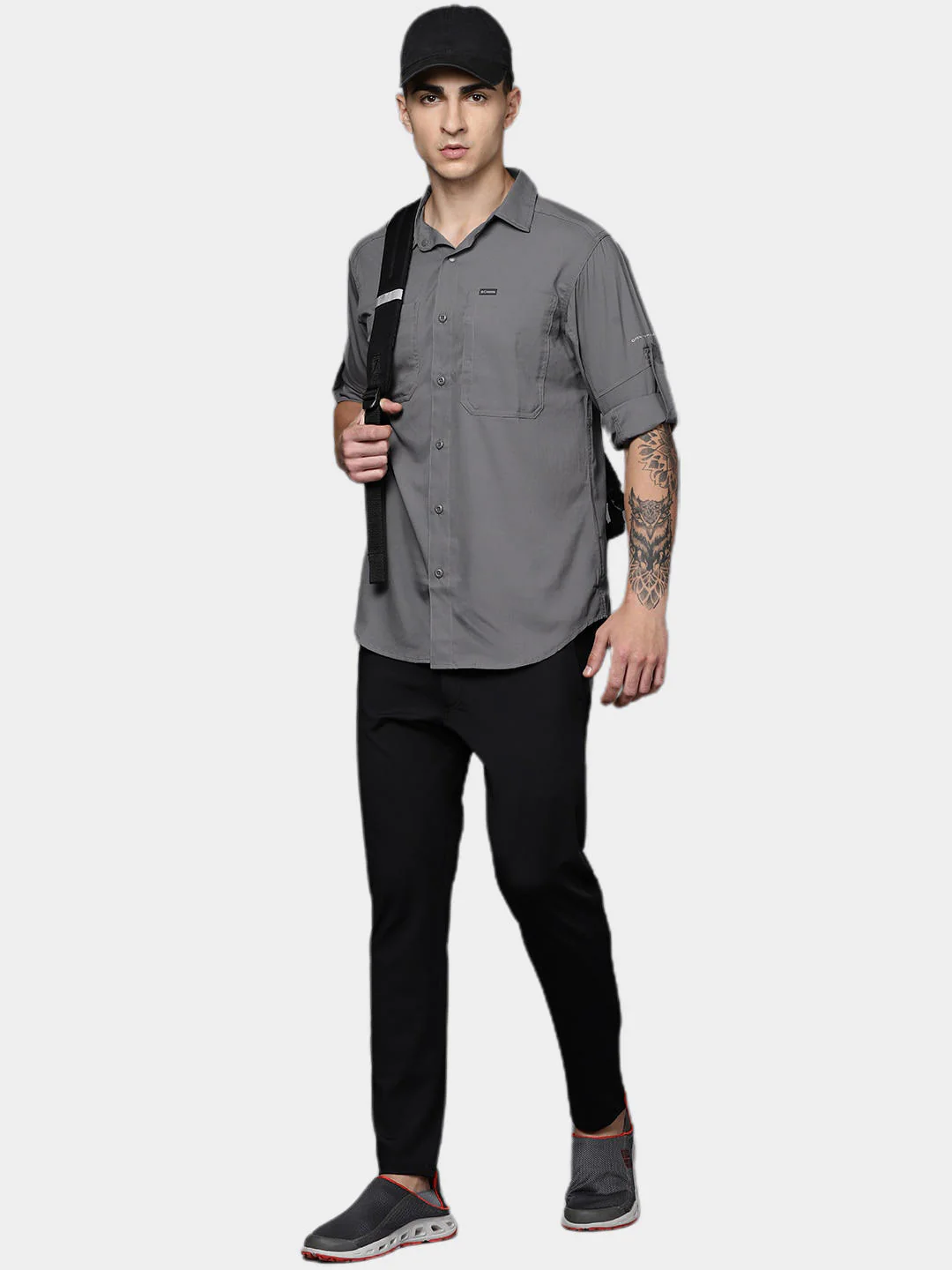 Columbia Men Grey Silver Ridge Utility Lite Long Sleeve (Sun Protection) - Image 13