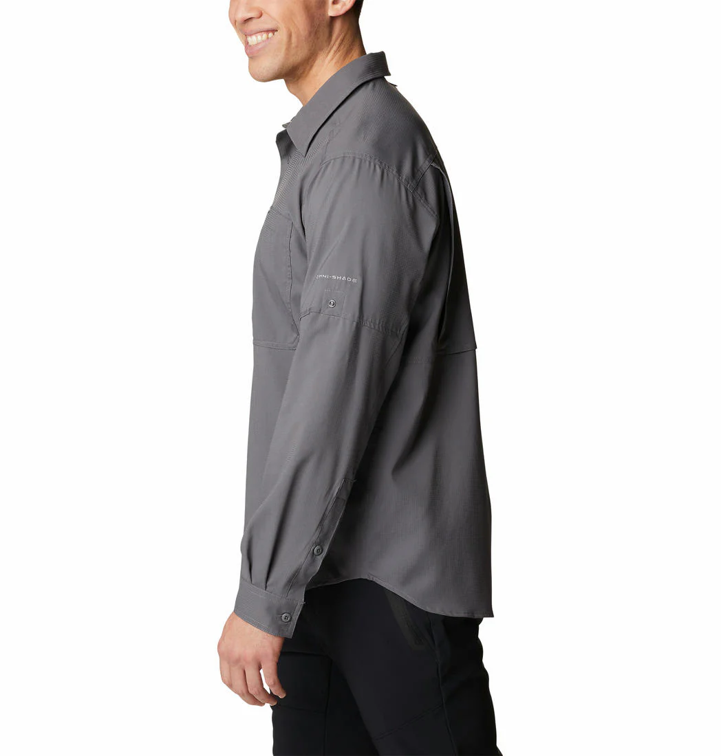 Columbia Men Grey Silver Ridge Utility Lite Long Sleeve (Sun Protection) - Image 2