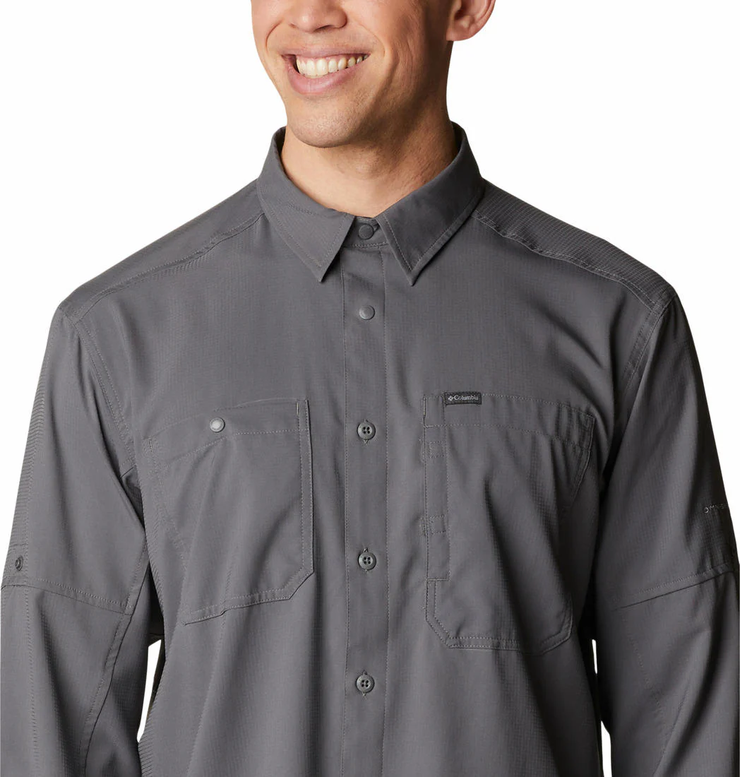 Columbia Men Grey Silver Ridge Utility Lite Long Sleeve (Sun Protection) - Image 3