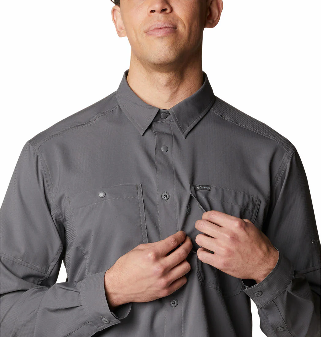 Columbia Men Grey Silver Ridge Utility Lite Long Sleeve (Sun Protection) - Image 4
