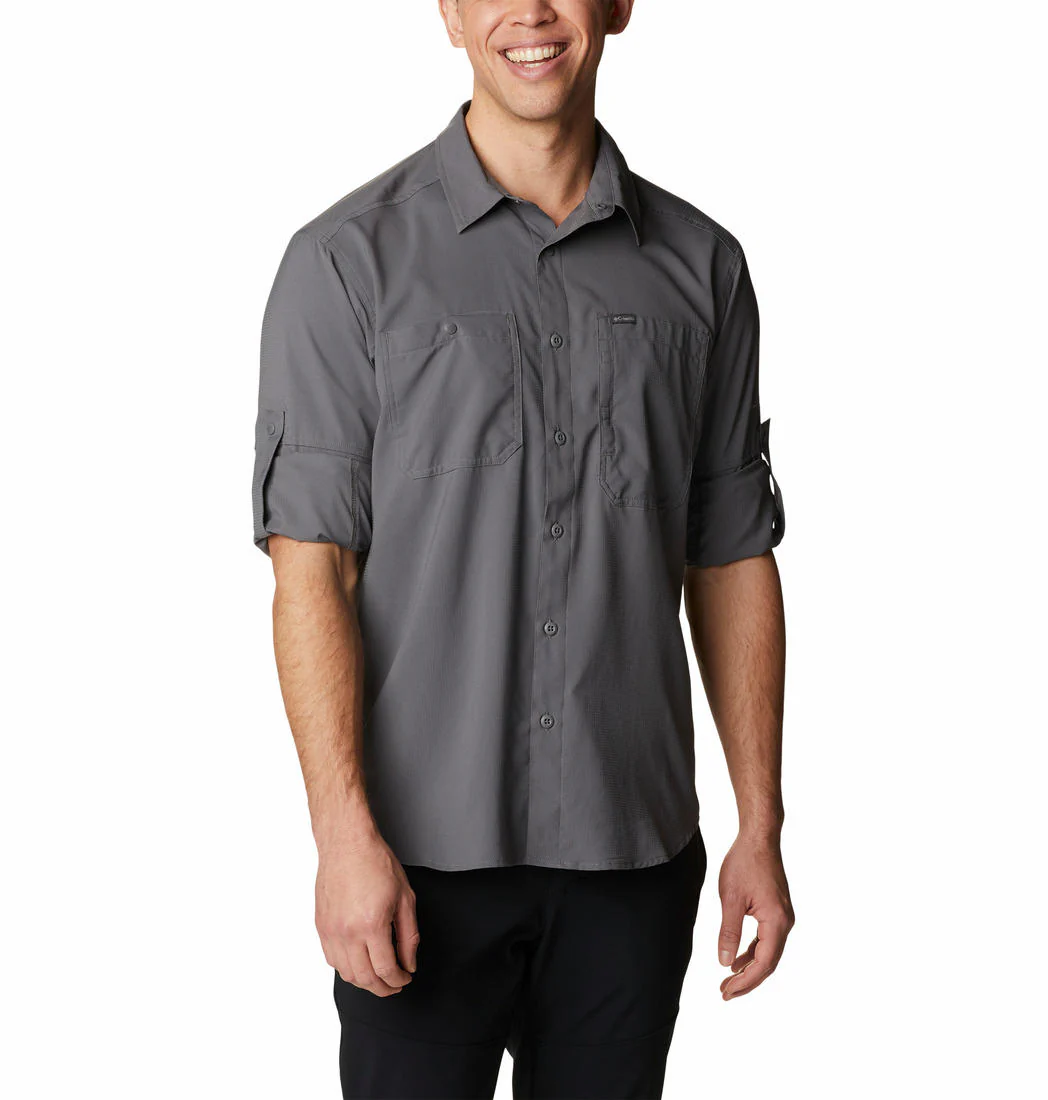Columbia Men Grey Silver Ridge Utility Lite Long Sleeve (Sun Protection) - Image 6