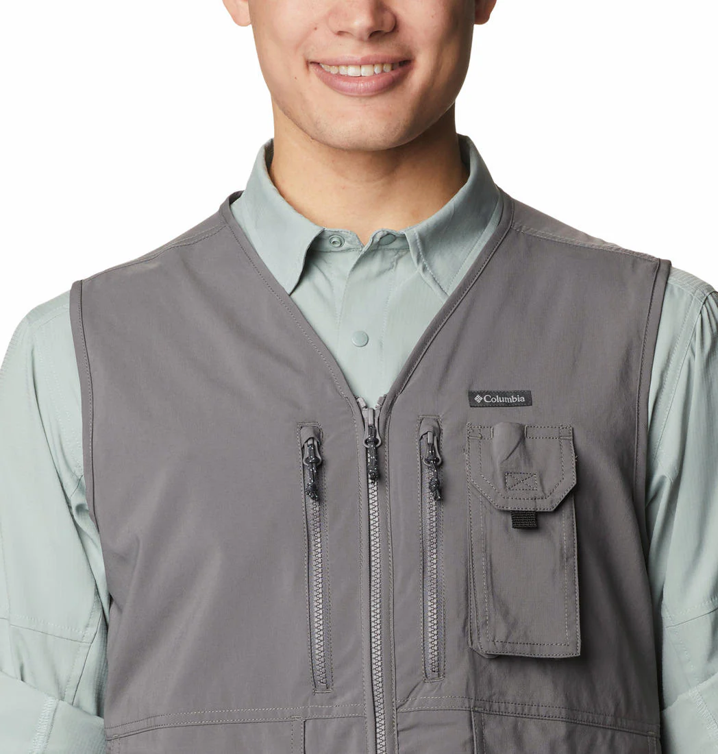 Columbia Men Grey Silver Ridge Utility Vest (Sun Protection) - Image 4