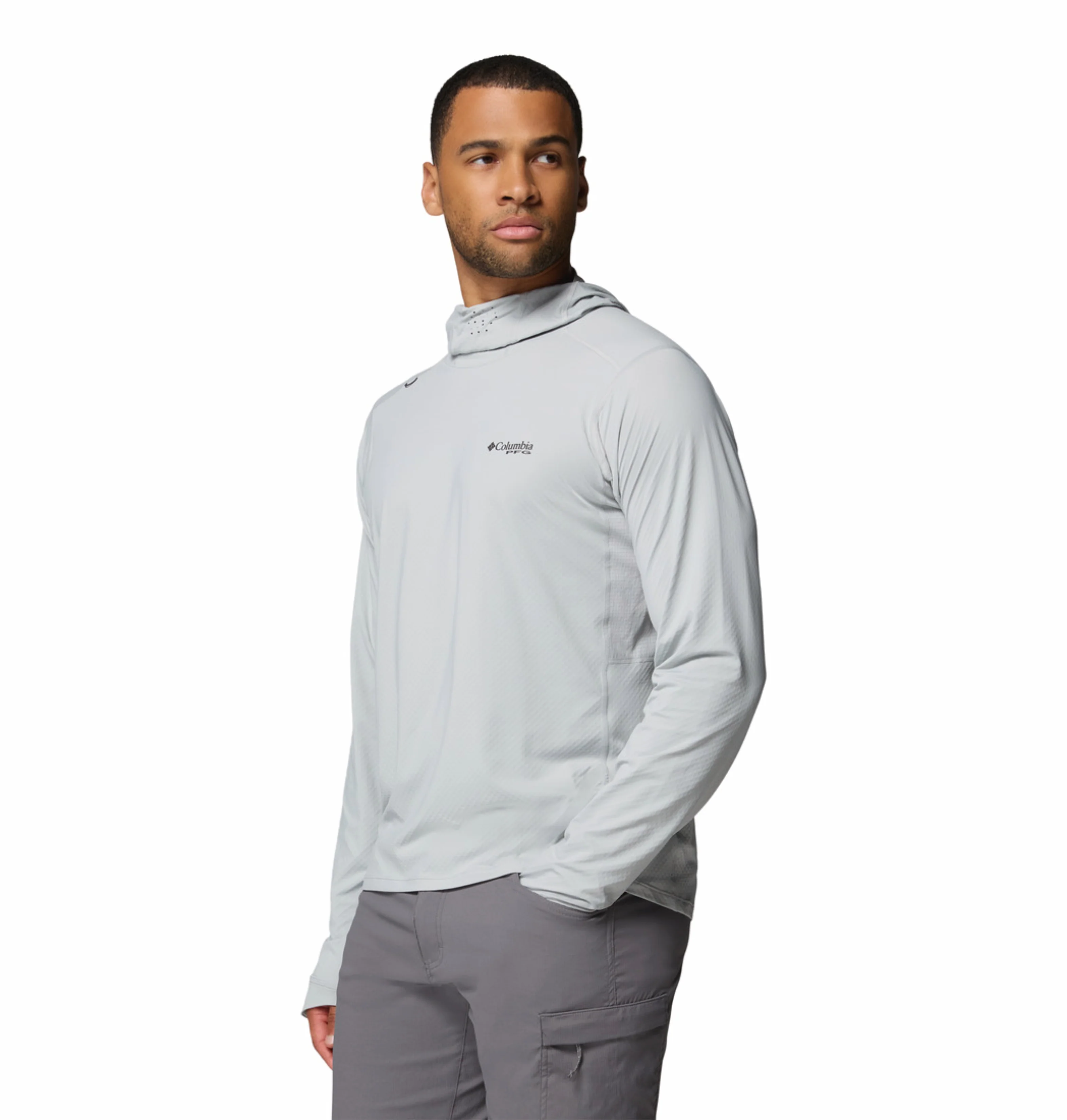 Columbia Men Light Grey Omni-Freeze Shadowcaster Zero Hoodie - Image 5