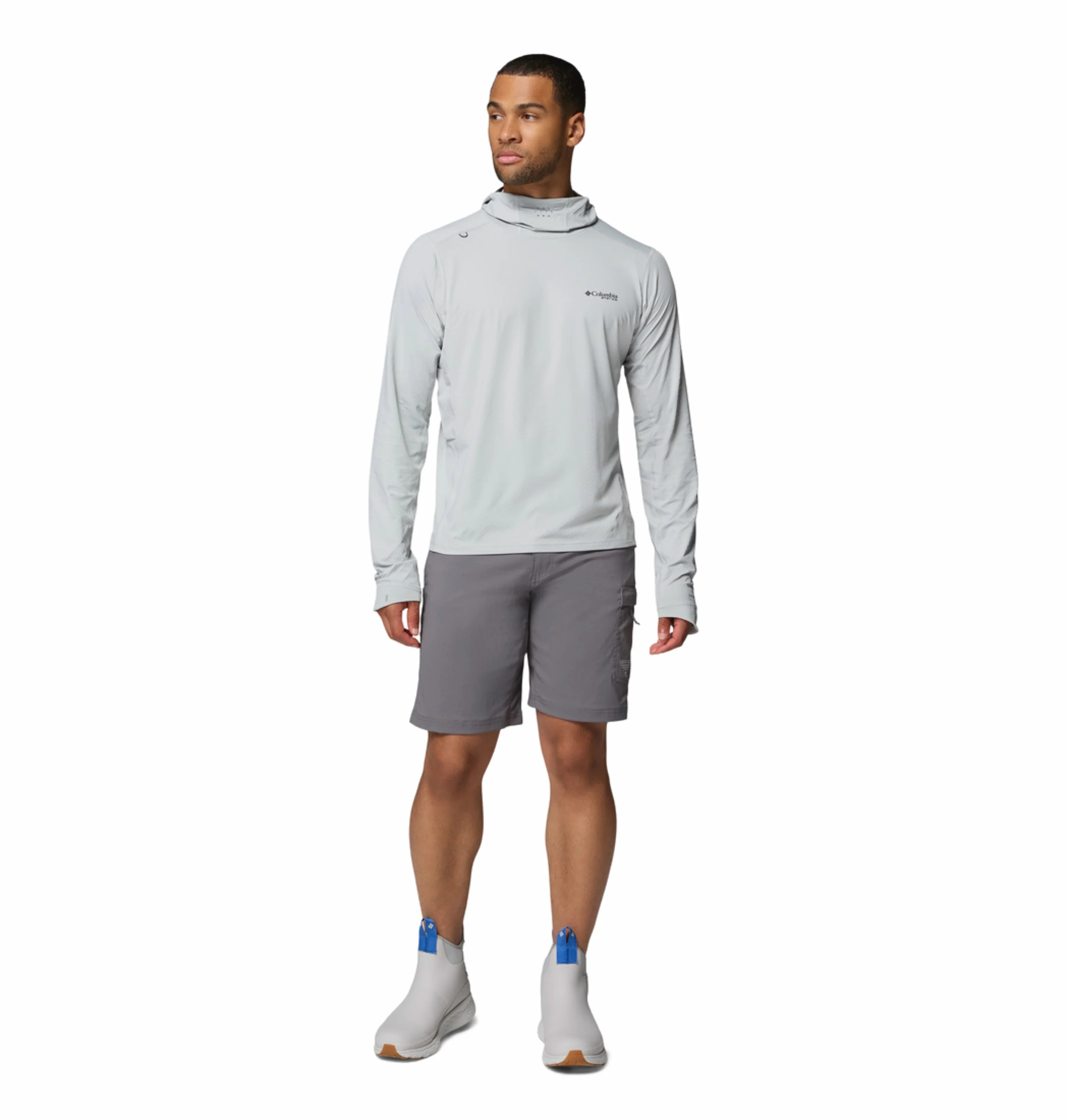Columbia Men Light Grey Omni-Freeze Shadowcaster Zero Hoodie - Image 6