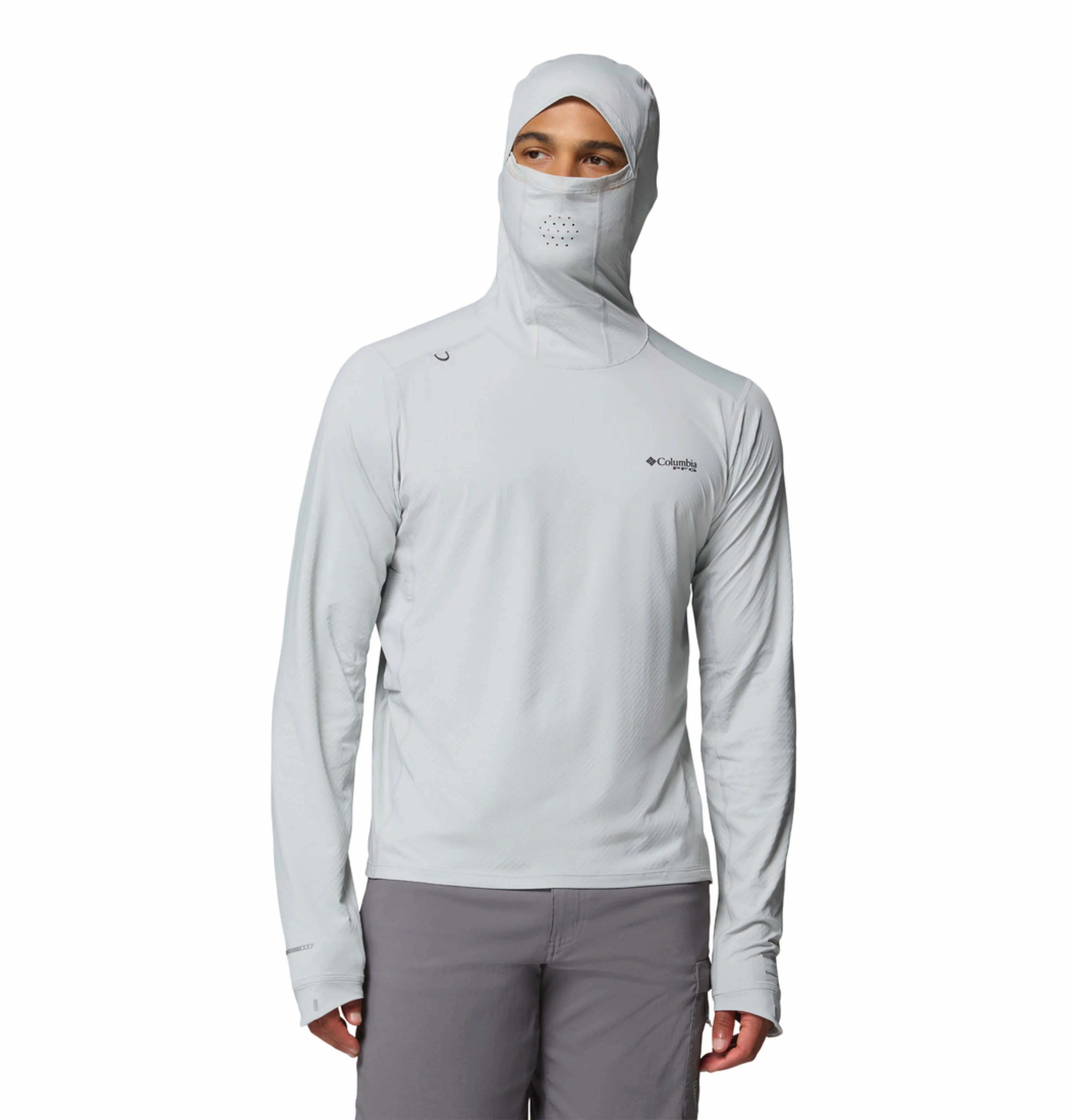 Columbia Men Light Grey Omni-Freeze Shadowcaster Zero Hoodie - Image 7