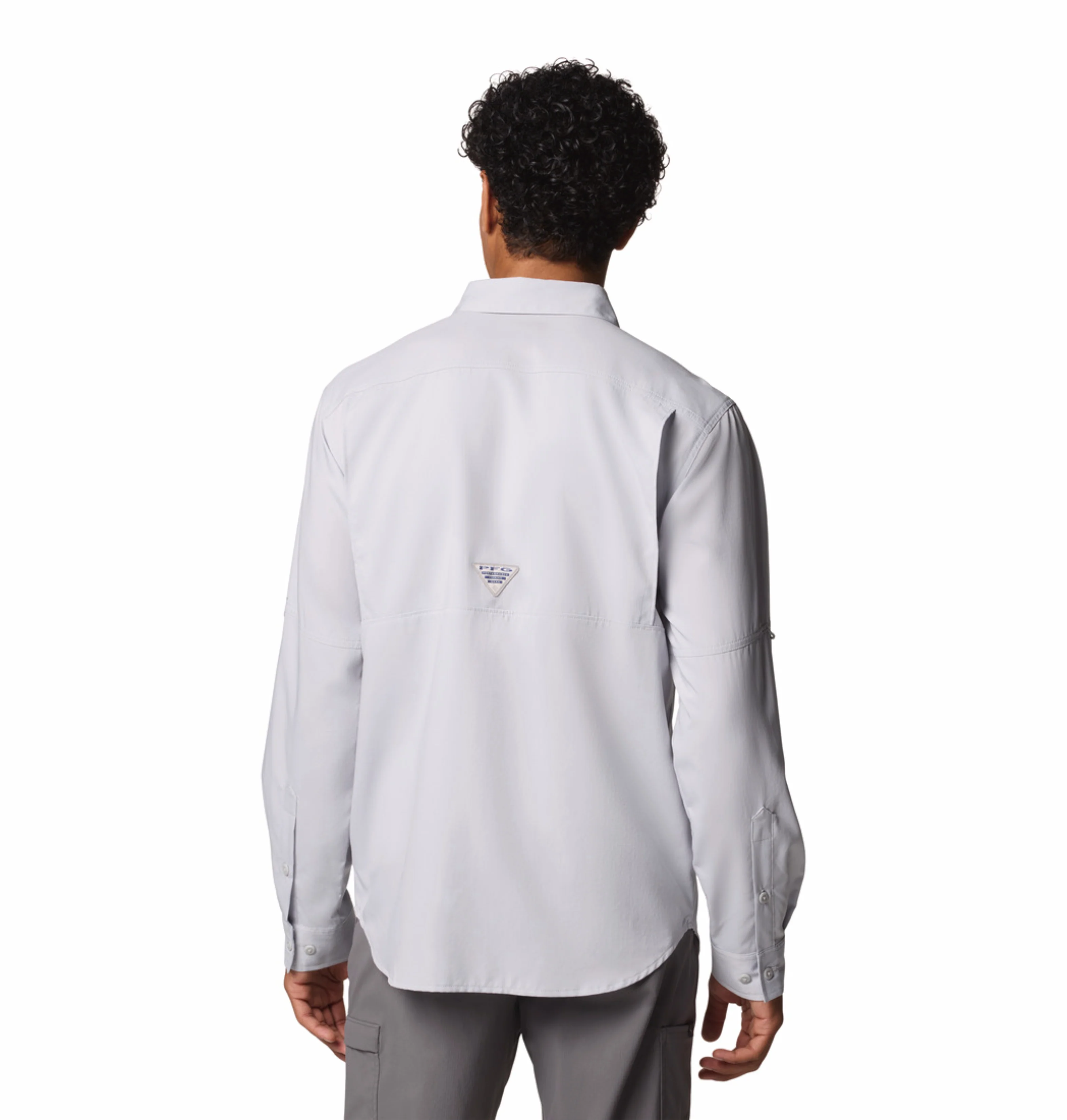 Columbia Men Light Grey Omni-Shade Blood n Guts V Long Sleeve Shirt - Image 4