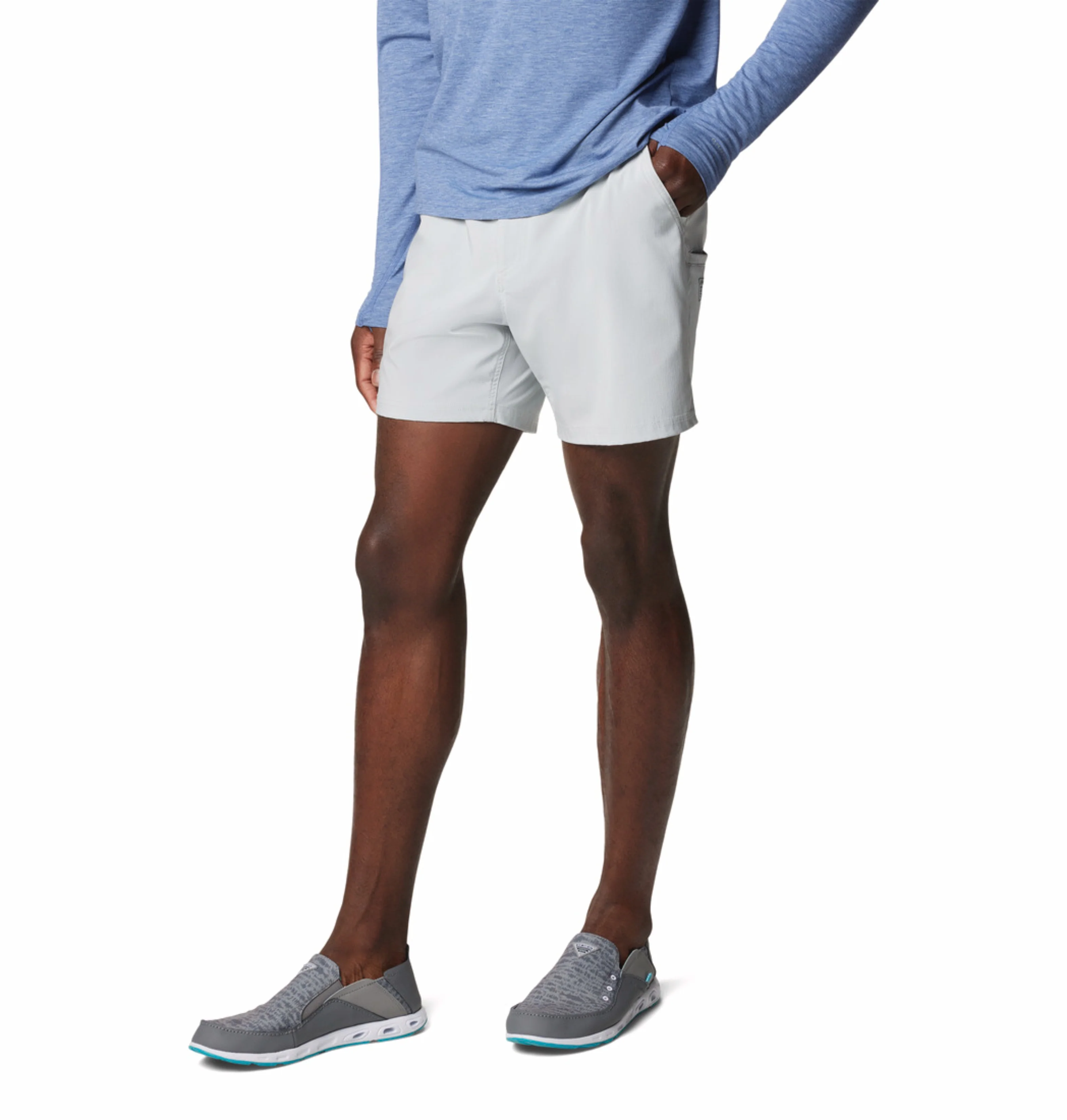 Columbia Men Light Grey Omni-Shade PFG Uncharted Short - Image 7