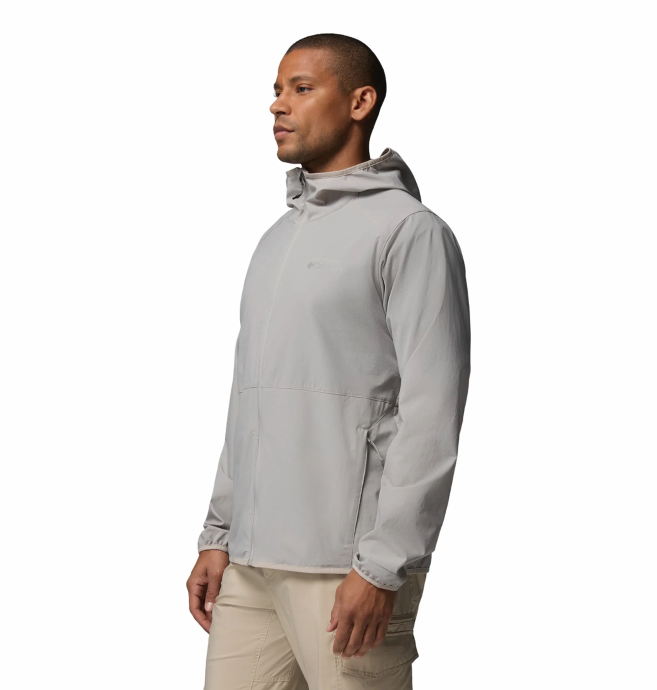 Columbia Men Light Grey Omni-Shield Trailborne Windbreaker - Image 3