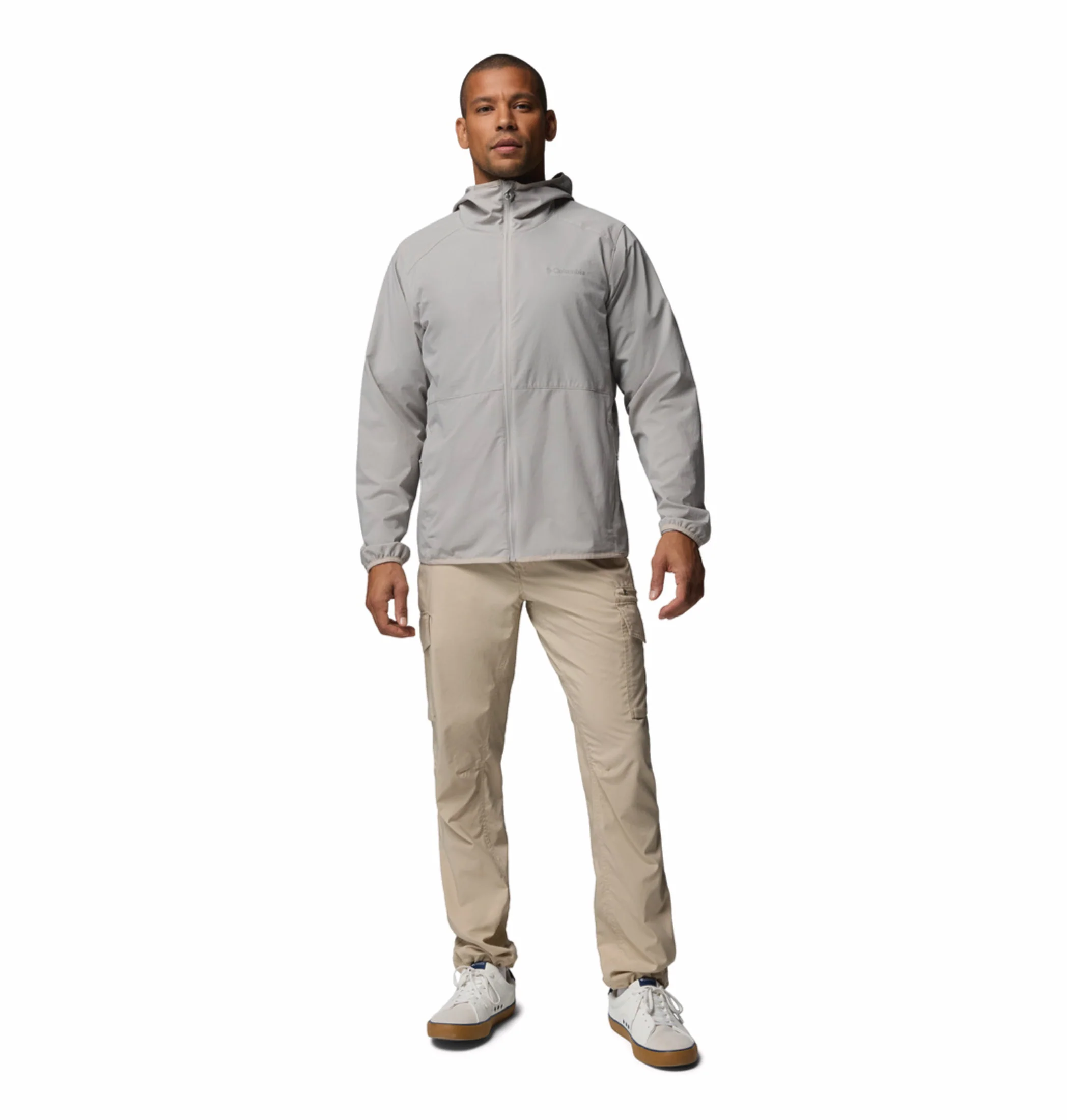 Columbia Men Light Grey Omni-Shield Trailborne Windbreaker - Image 4