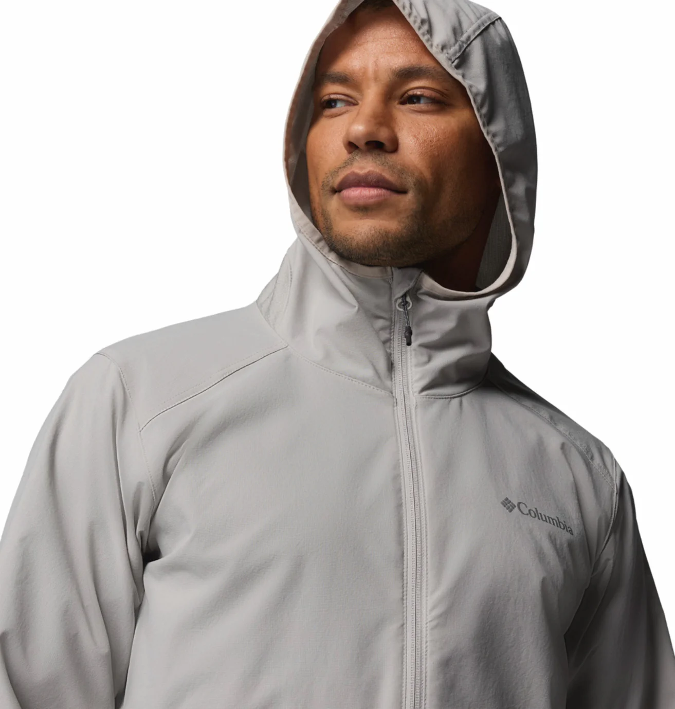 Columbia Men Light Grey Omni-Shield Trailborne Windbreaker - Image 7