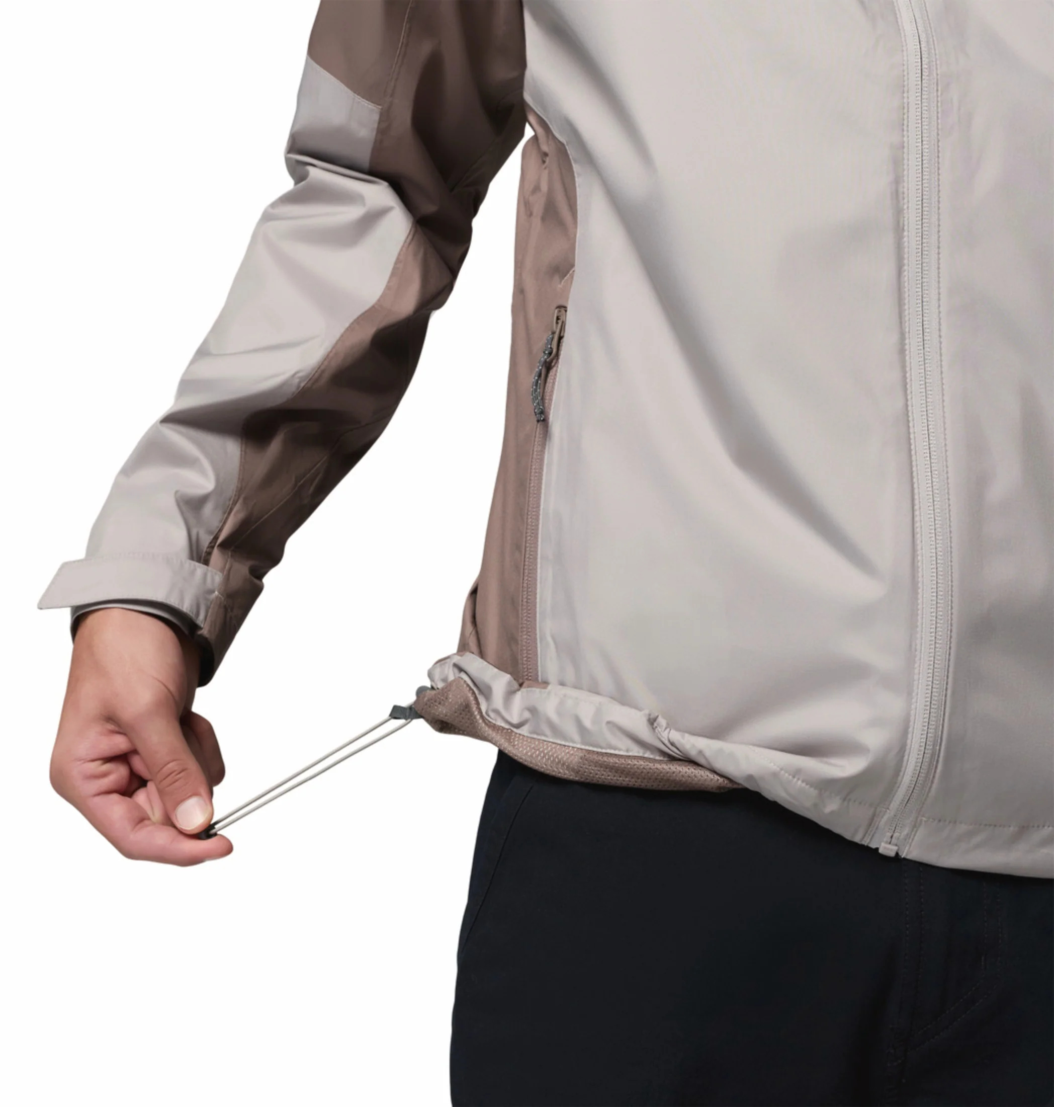 Columbia Men Light Grey Omni-Tech Inner Limits III Rain Jacket (Plus Size) - Image 6