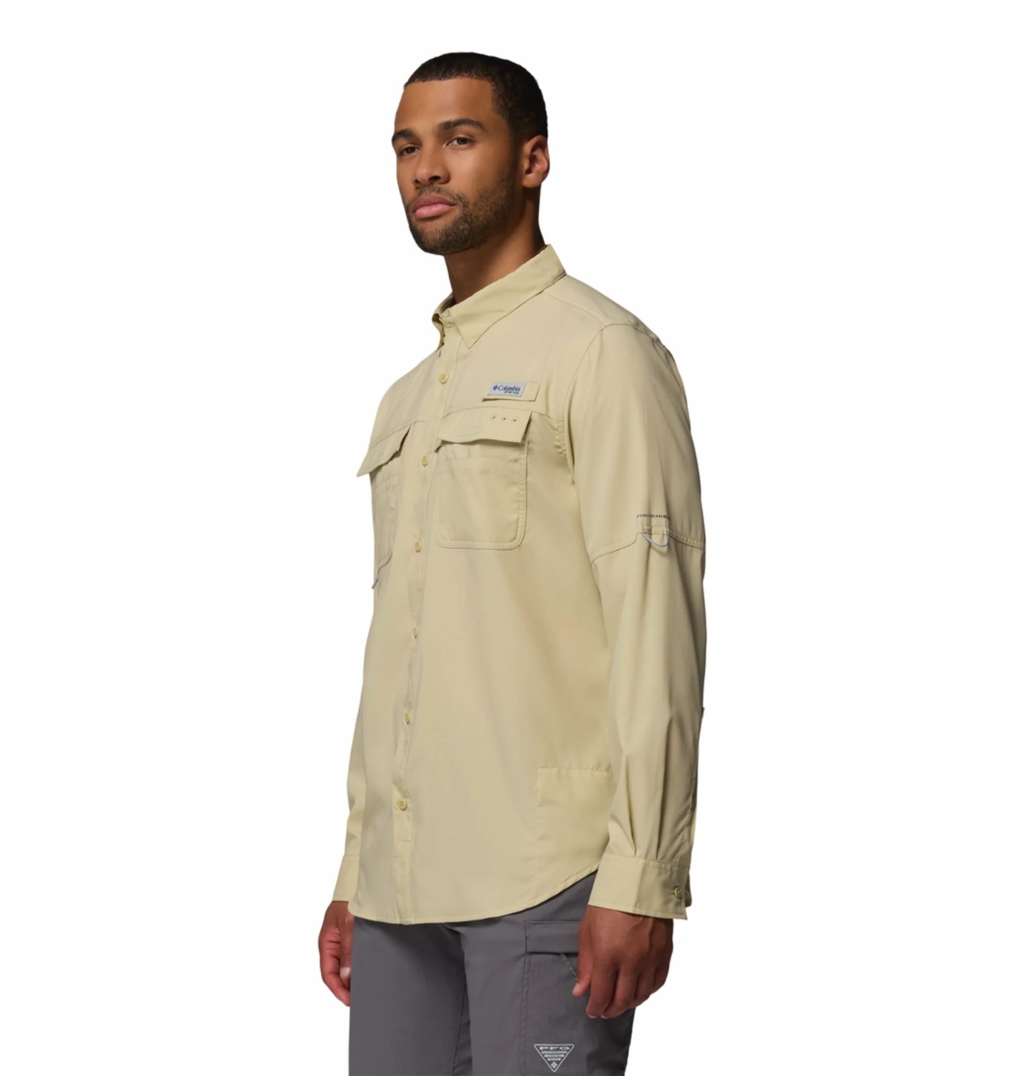 Columbia Men Lime green Omni-Shade Blood n Guts V Long Sleeve Shirt - Image 3