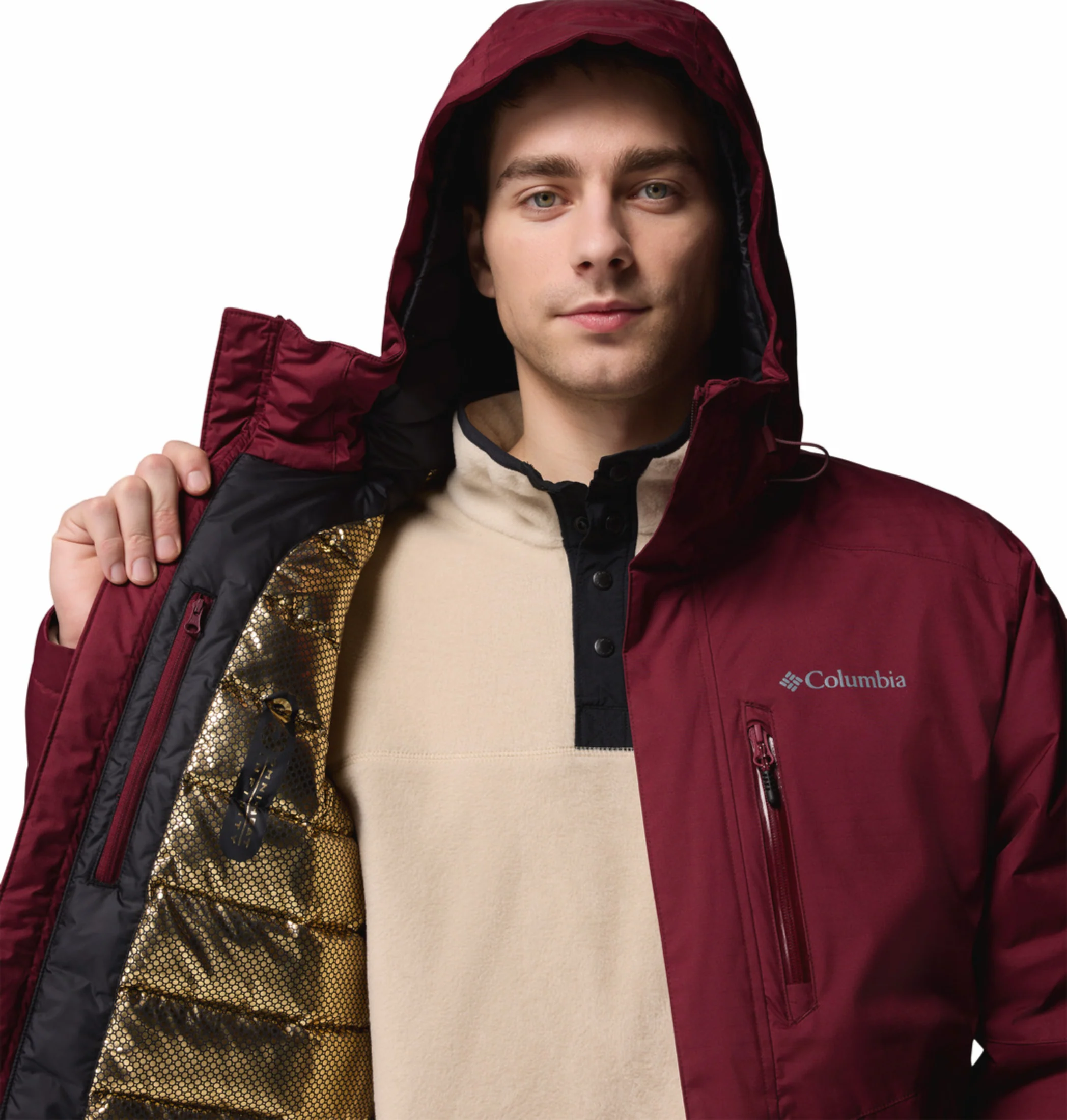 Columbia Men Maroon OmniHeat Infinity Oak Harbor II Insulated Jacket - Image 9