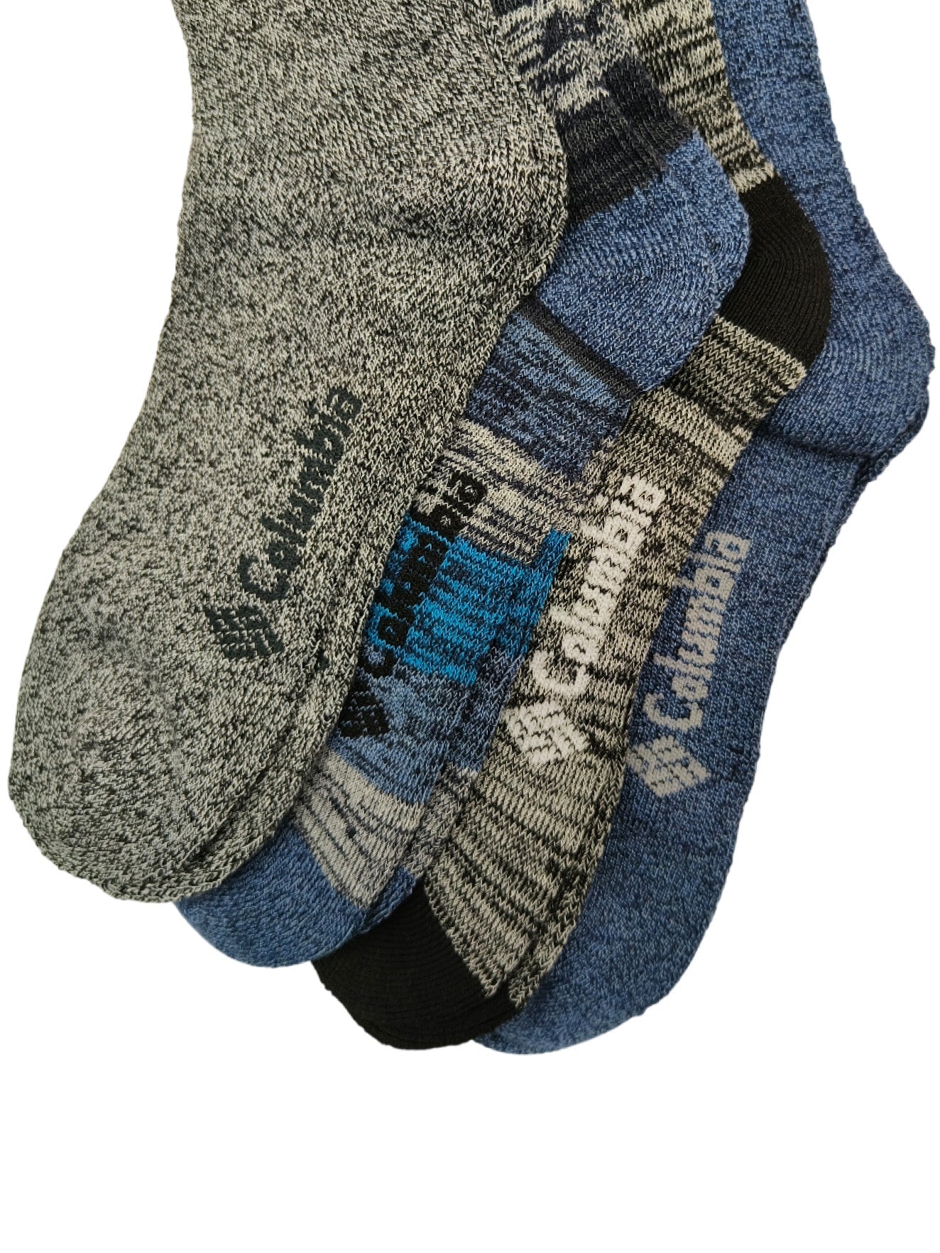 Columbia Men Multi Moisture Control Space Dye Stripe Crew Socks - Pack of 4 - Image 2