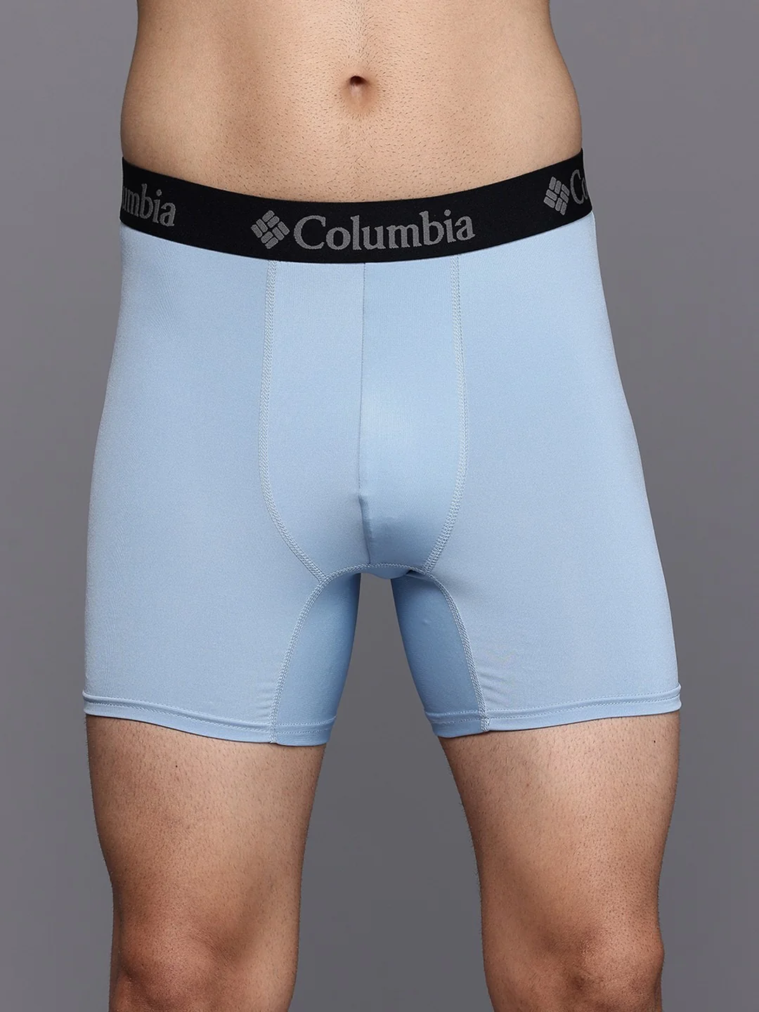 Columbia Men Blue Printed Polyester / Stretch 3 Pack Solid Boxer Brief (Non Returnable) - Image 4