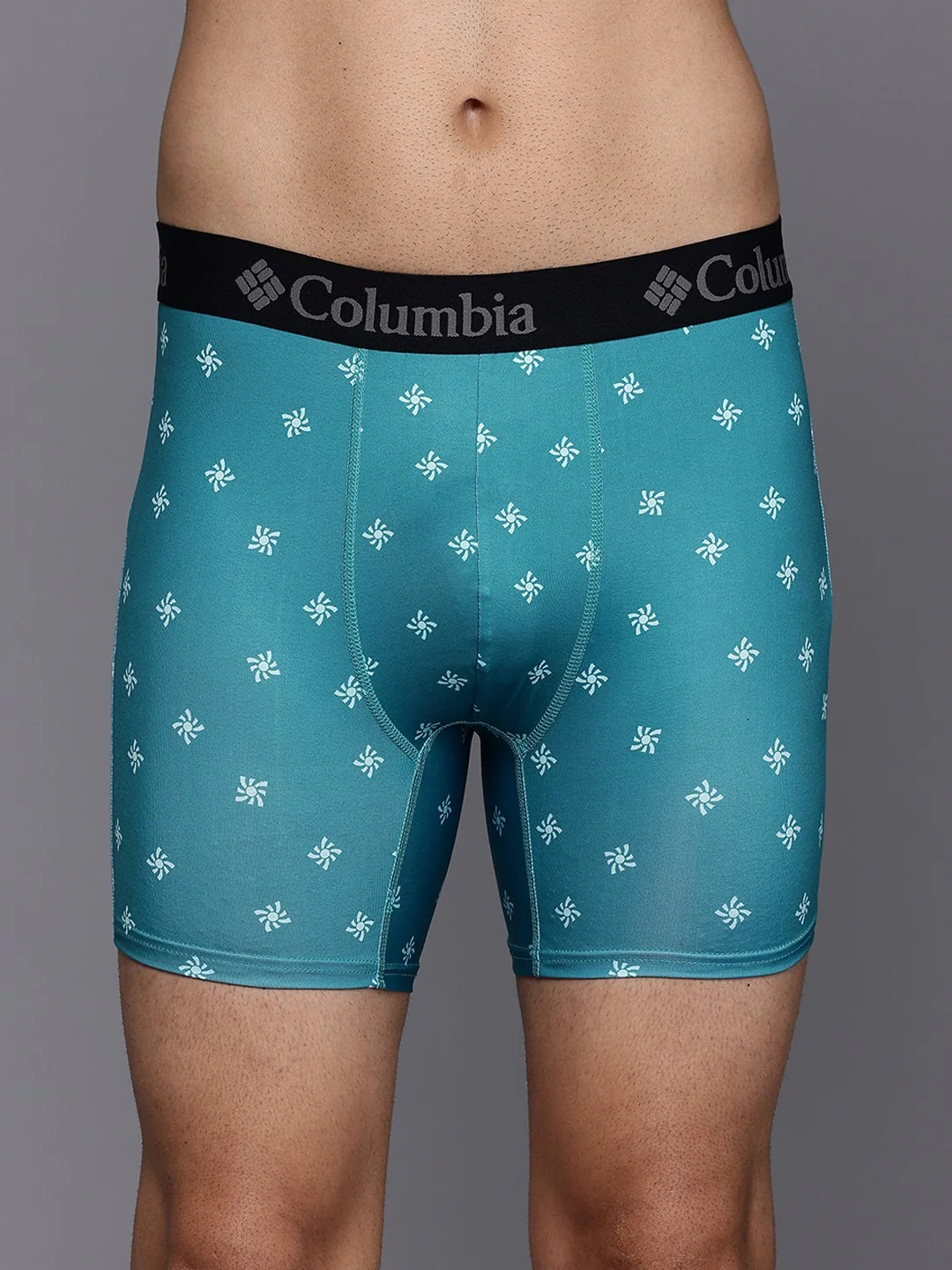 Columbia Men Blue Printed Polyester / Stretch 3 Pack Solid Boxer Brief (Non Returnable) - Image 5
