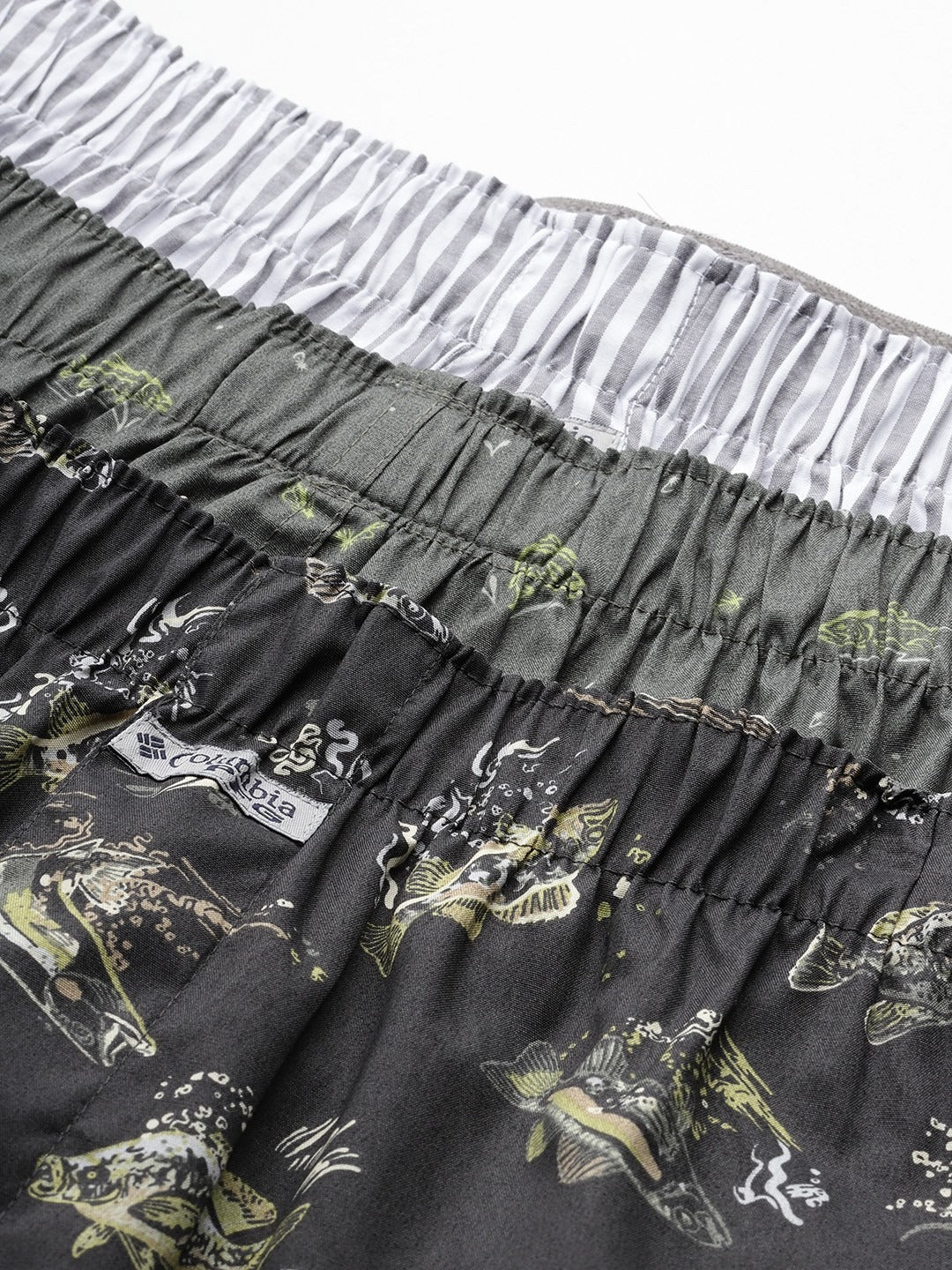 Columbia Men Black PFG 3 Pack Printed Woven Boxer (Non Returnable) - Image 2