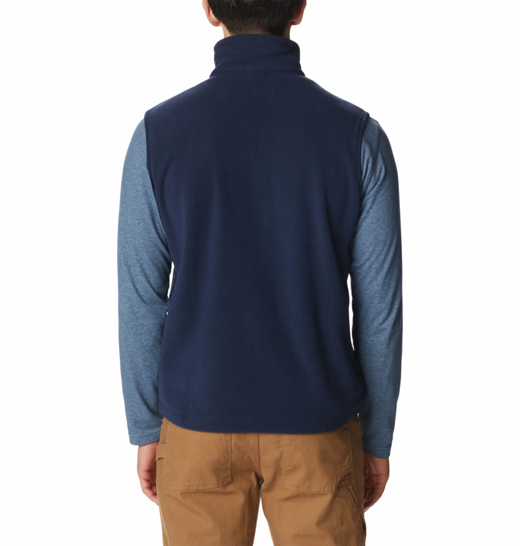 Columbia Men Navy Blue Fast Trek Fleece Vest - Image 4