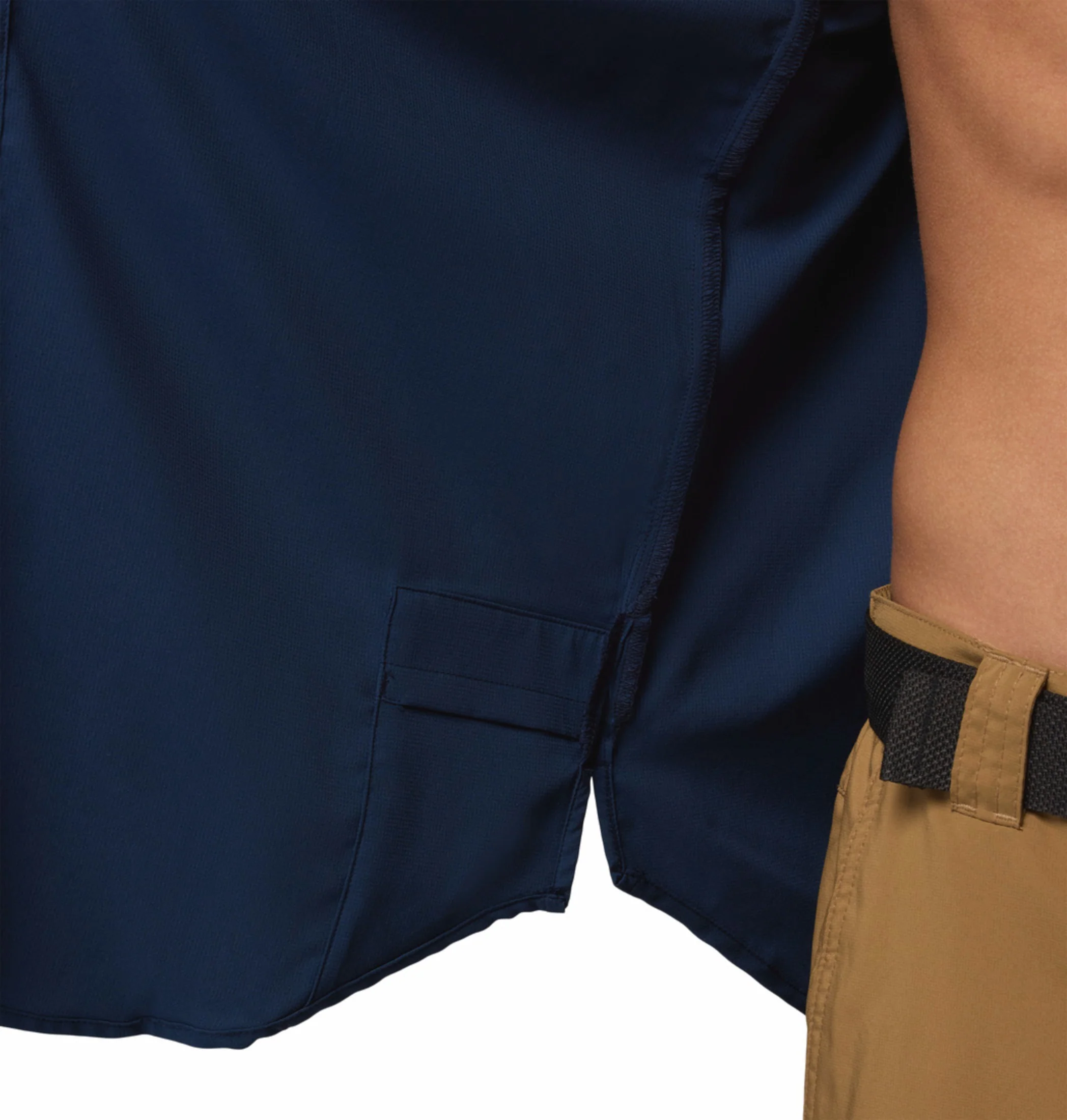 Columbia Men Navy Blue Omni-Shade Silver Ridge Utility II Short Sleeve Shirt - Image 10