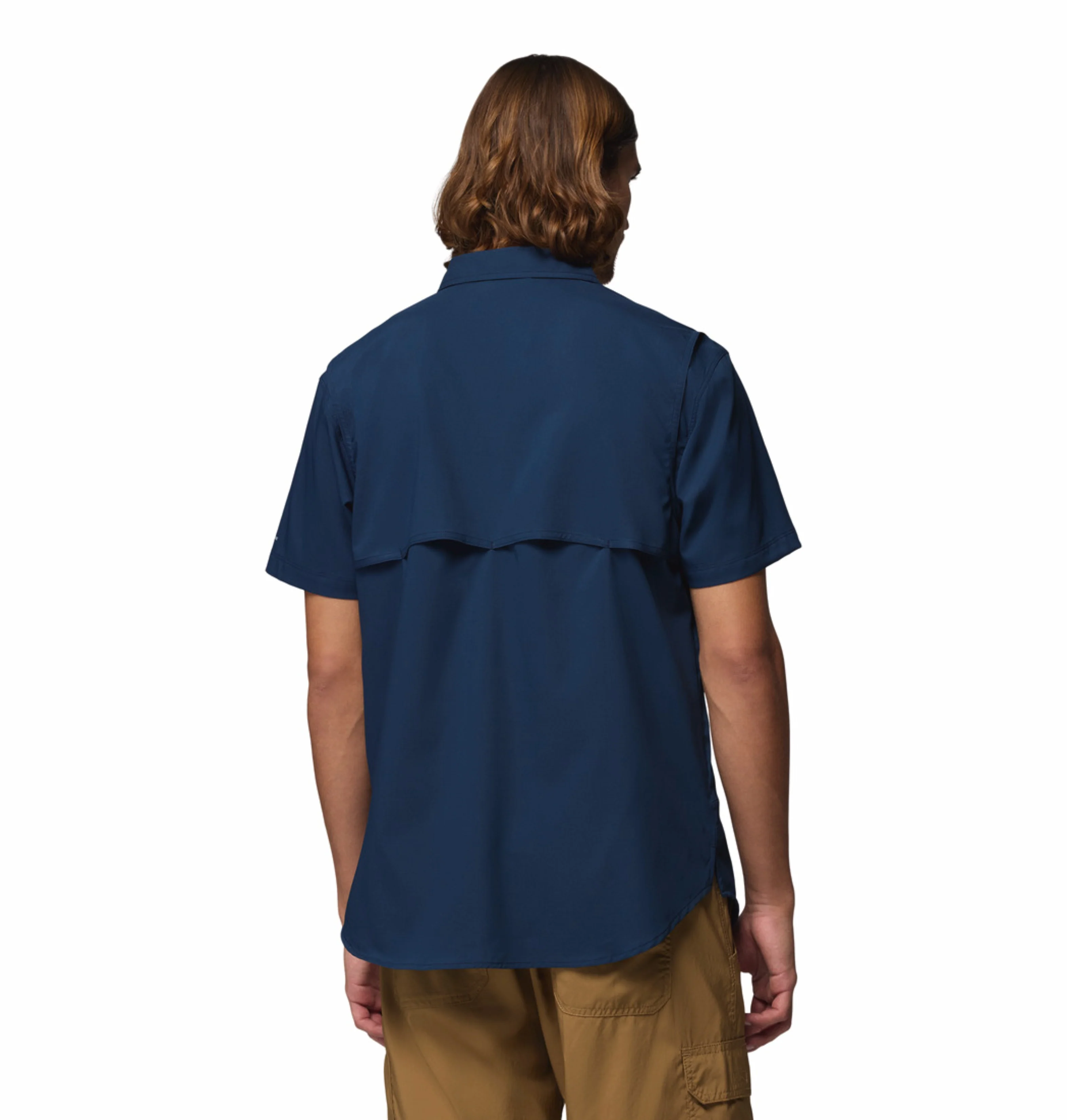 Columbia Men Navy Blue Omni-Shade Silver Ridge Utility II Short Sleeve Shirt - Image 4
