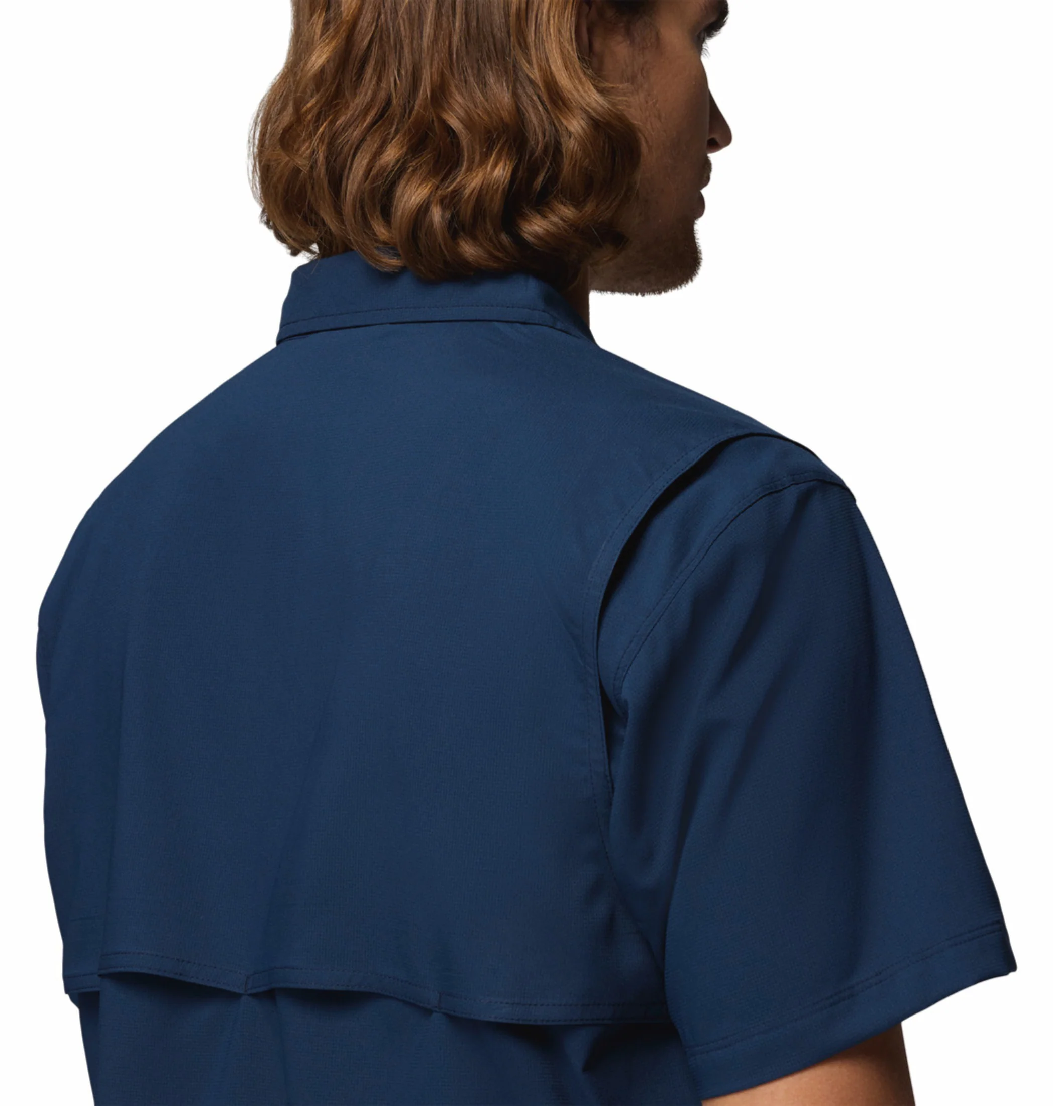 Columbia Men Navy Blue Omni-Shade Silver Ridge Utility II Short Sleeve Shirt - Image 9