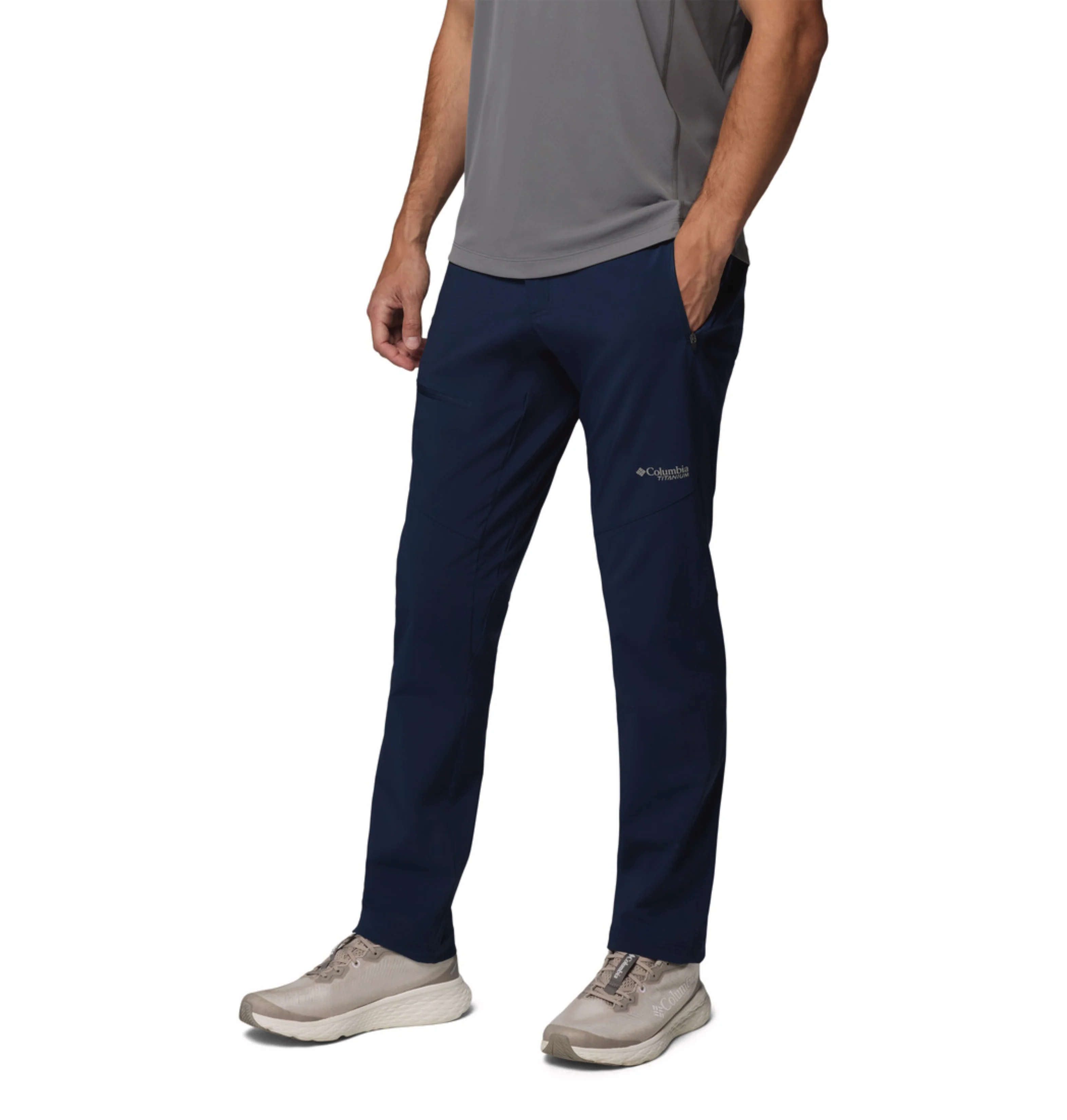 Columbia Men Navy Blue Omni-Shade Titan Pass II Pant - Image 3