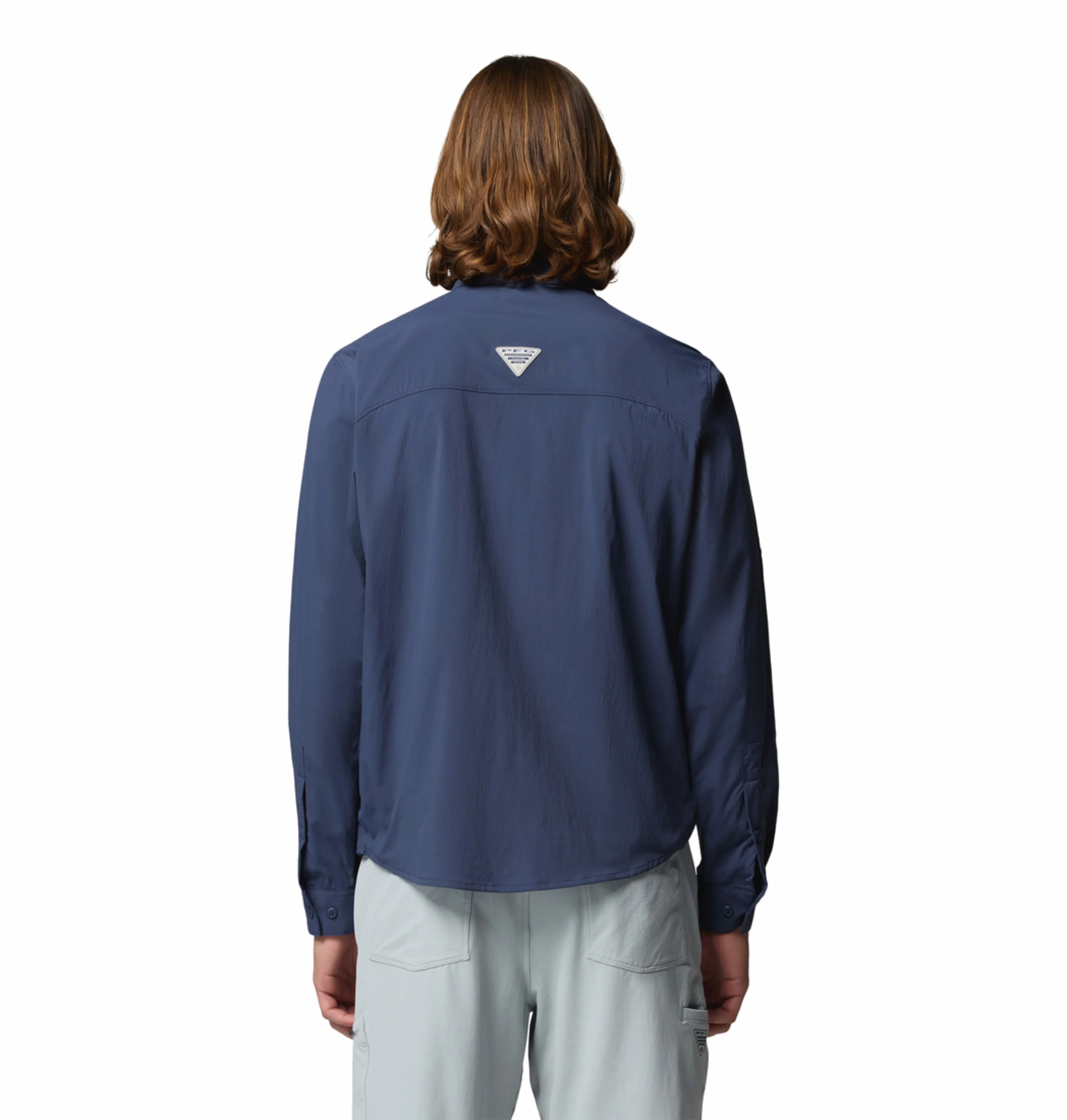 Columbia Men Navy Blue Omni-Shade Wild Cast Long Sleeve Shirt - Image 4