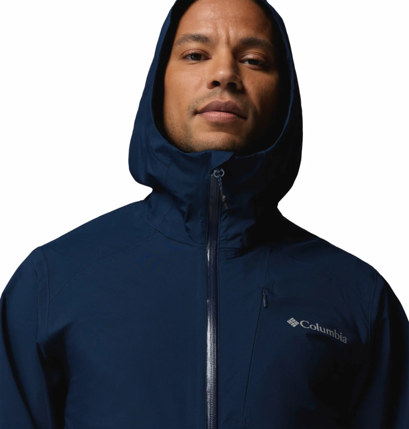 Columbia Men Navy Blue Omni-Tech Trailborne 2.5L Shell Rain Jacket - Image 7