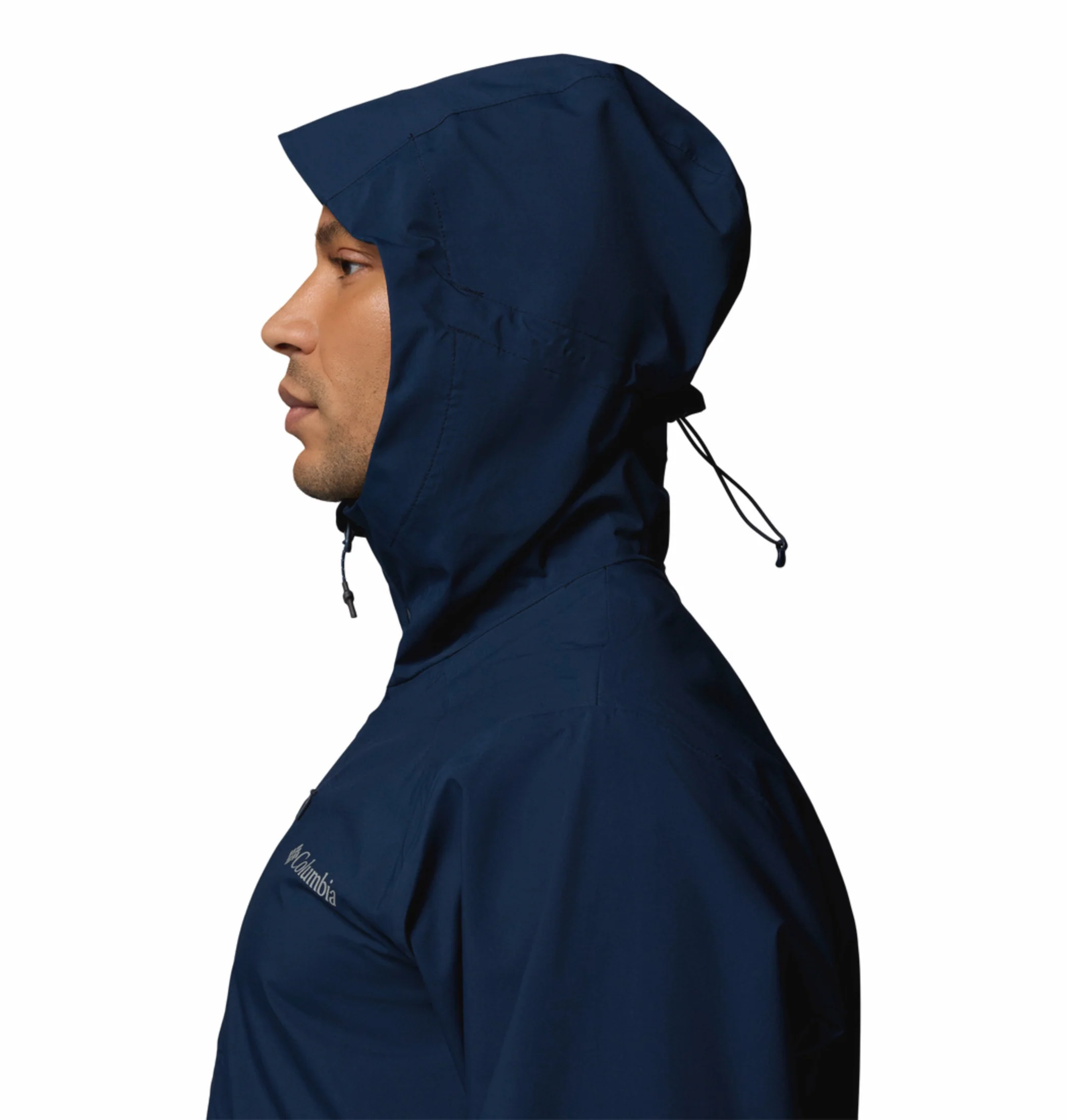 Columbia Men Navy Blue Omni-Tech Trailborne 2.5L Shell Rain Jacket - Image 8