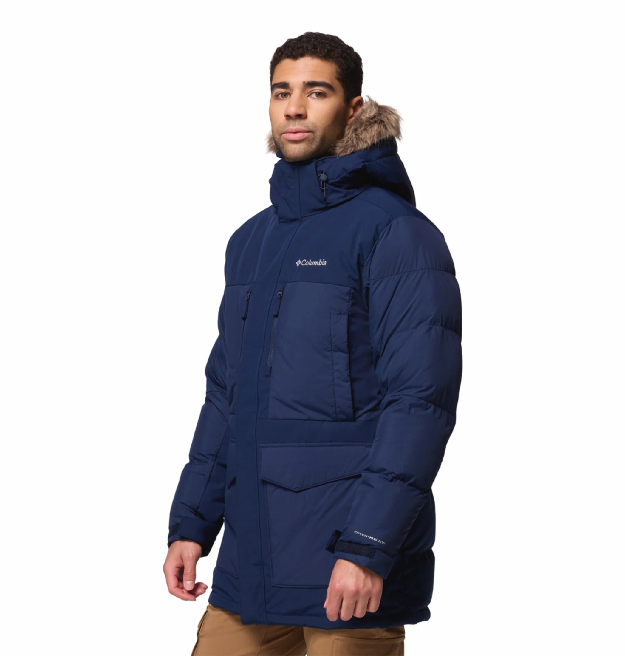 Columbia Men Navy Blue OmniHeat Infinity Marquam Peak Fusion II Parka Jacket - Image 5