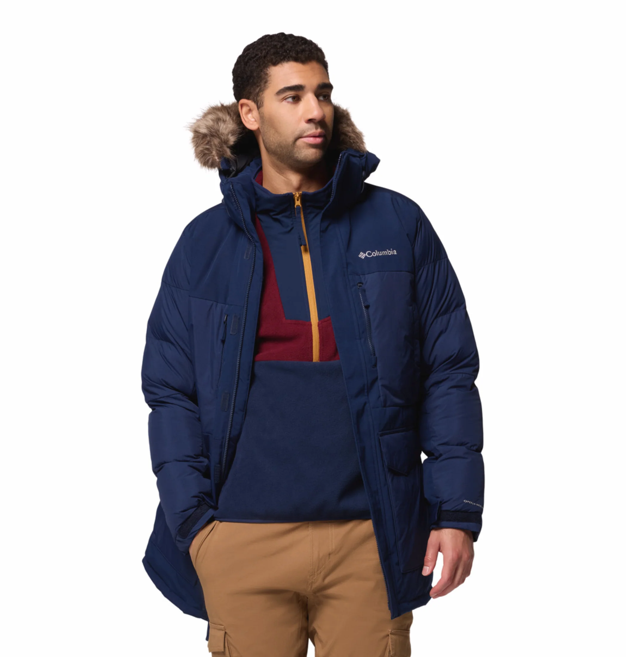 Columbia Men Navy Blue OmniHeat Infinity Marquam Peak Fusion II Parka Jacket - Image 7
