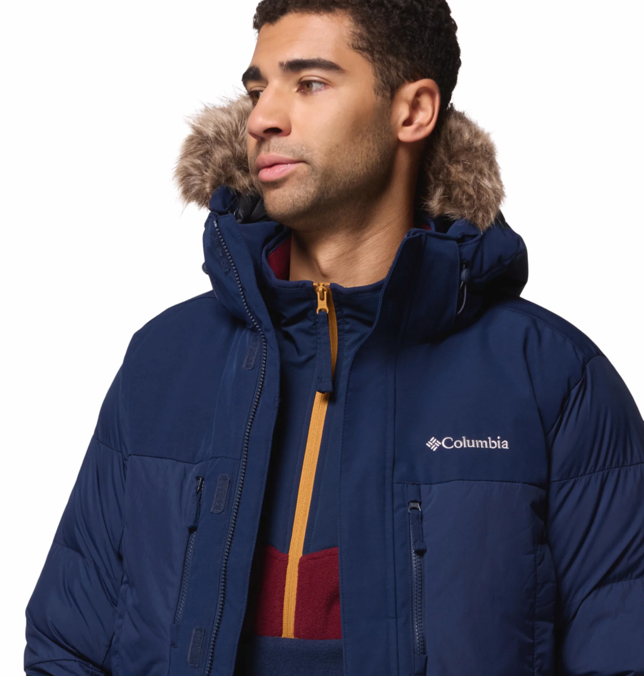 Columbia Men Navy Blue OmniHeat Infinity Marquam Peak Fusion II Parka Jacket - Image 9
