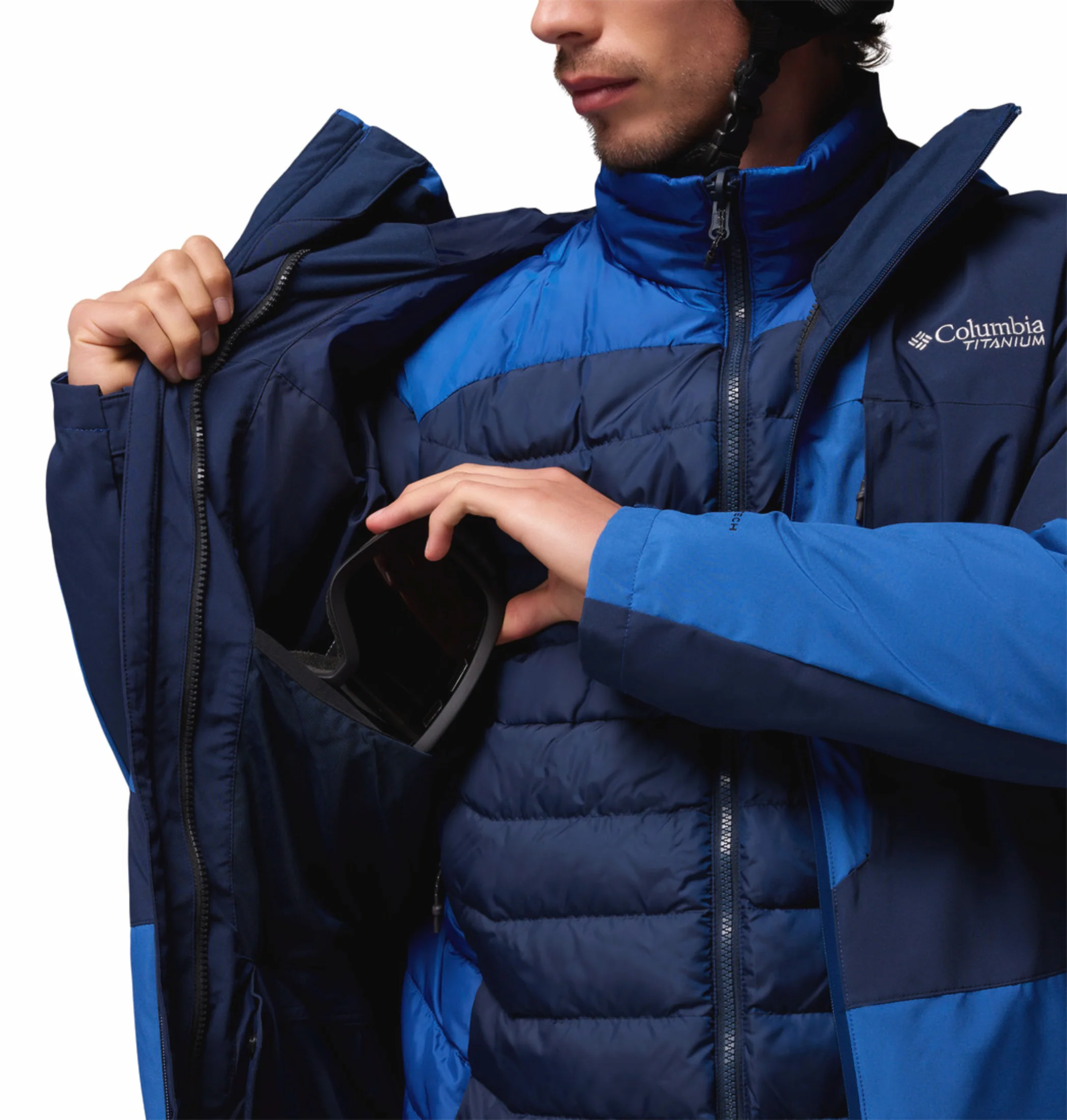 Columbia Men Navy Blue OmniHeat Infinity Winter District II Interchangeable Jacket - Image 9