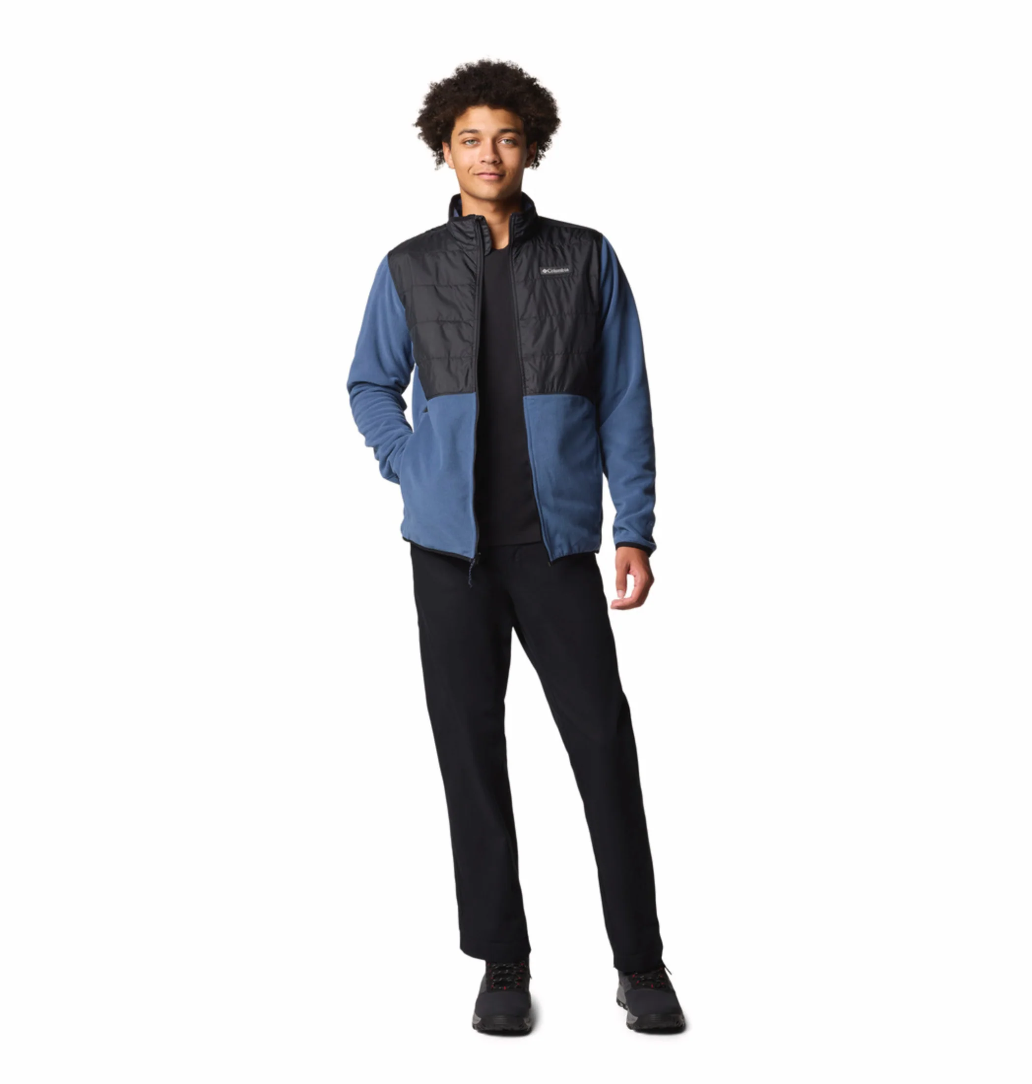Columbia Men Navy Blue OmniHeat Reflective Basin Butte II Fleece Jacket - Image 6