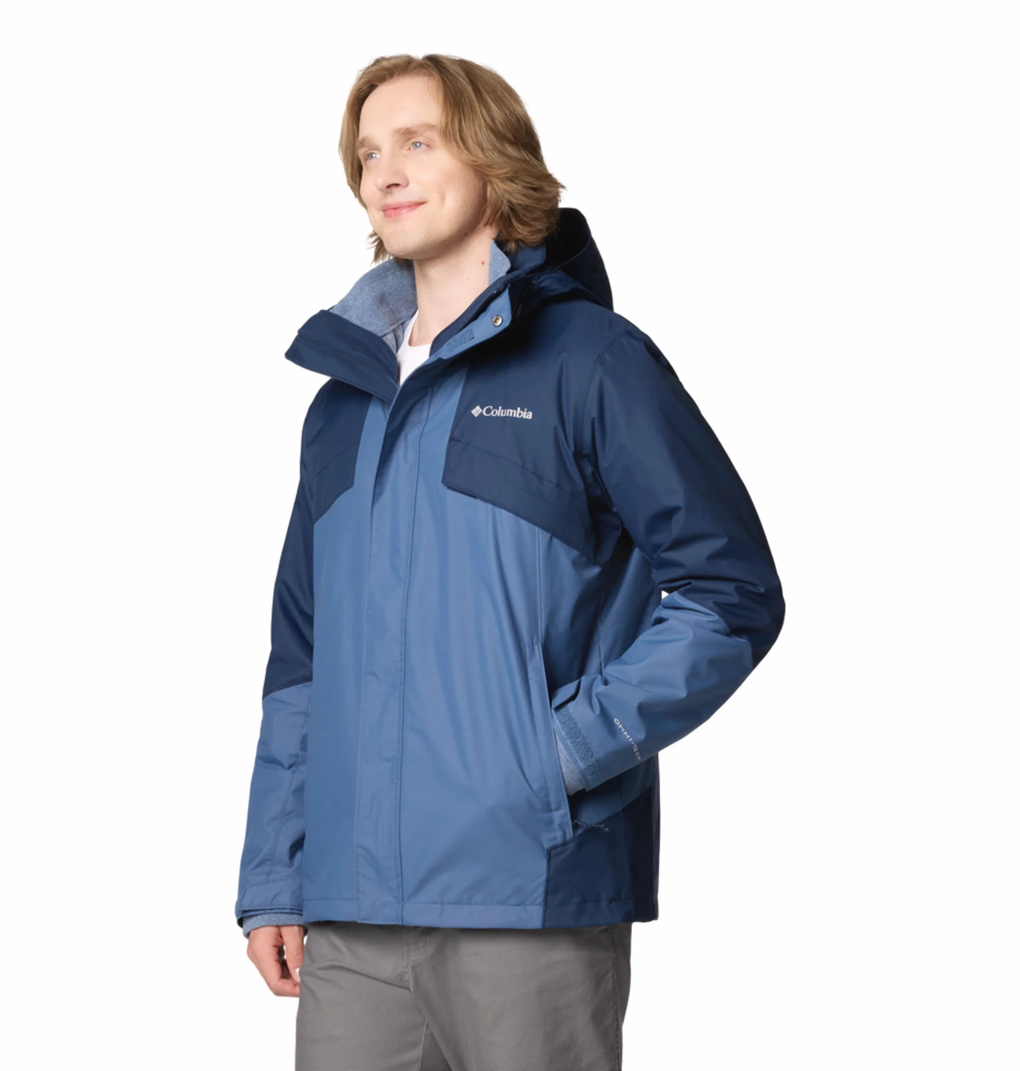 Columbia Men Navy Blue OmniHeat Reflective Bugaboo III Fleece Interchangeable Jacket - Image 5