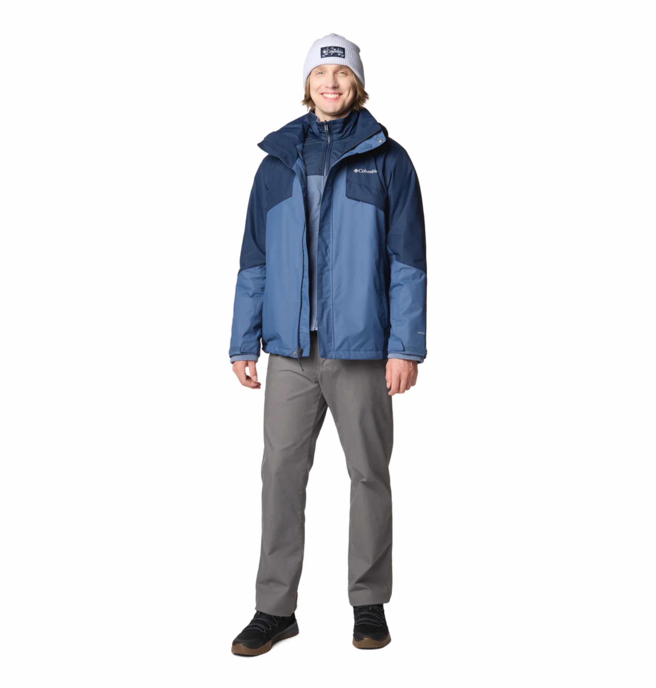 Columbia Men Navy Blue OmniHeat Reflective Bugaboo III Fleece Interchangeable Jacket - Image 6