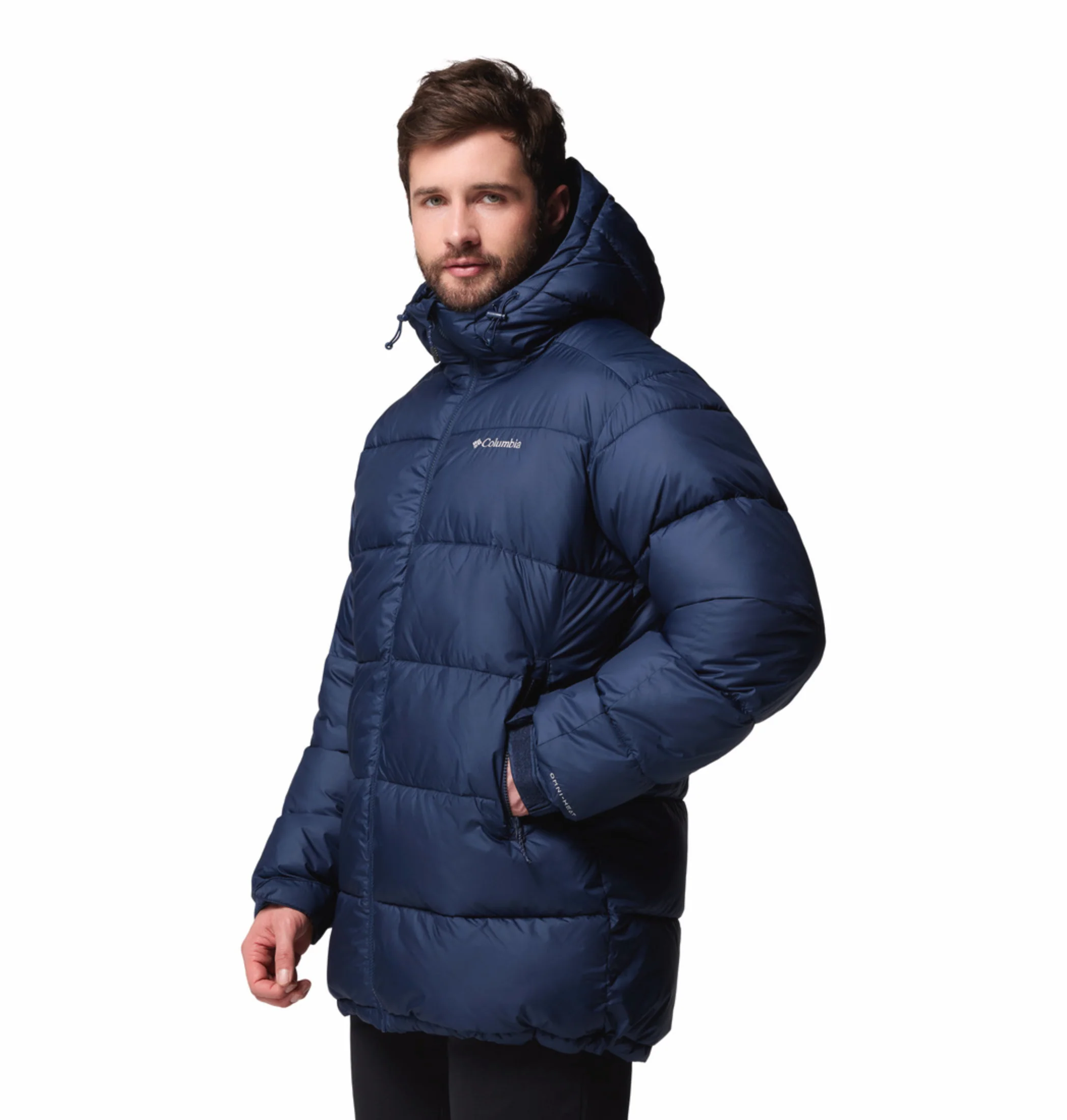 Columbia Men Navy Blue OmniHeat Reflective Pike Lake Parka Jacket - Image 4
