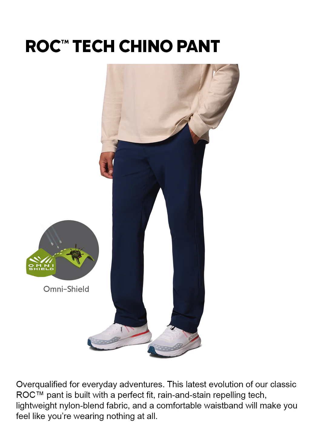 Columbia Men Navy Blue OmniShield ROC Tech Chino Pant - Image 2