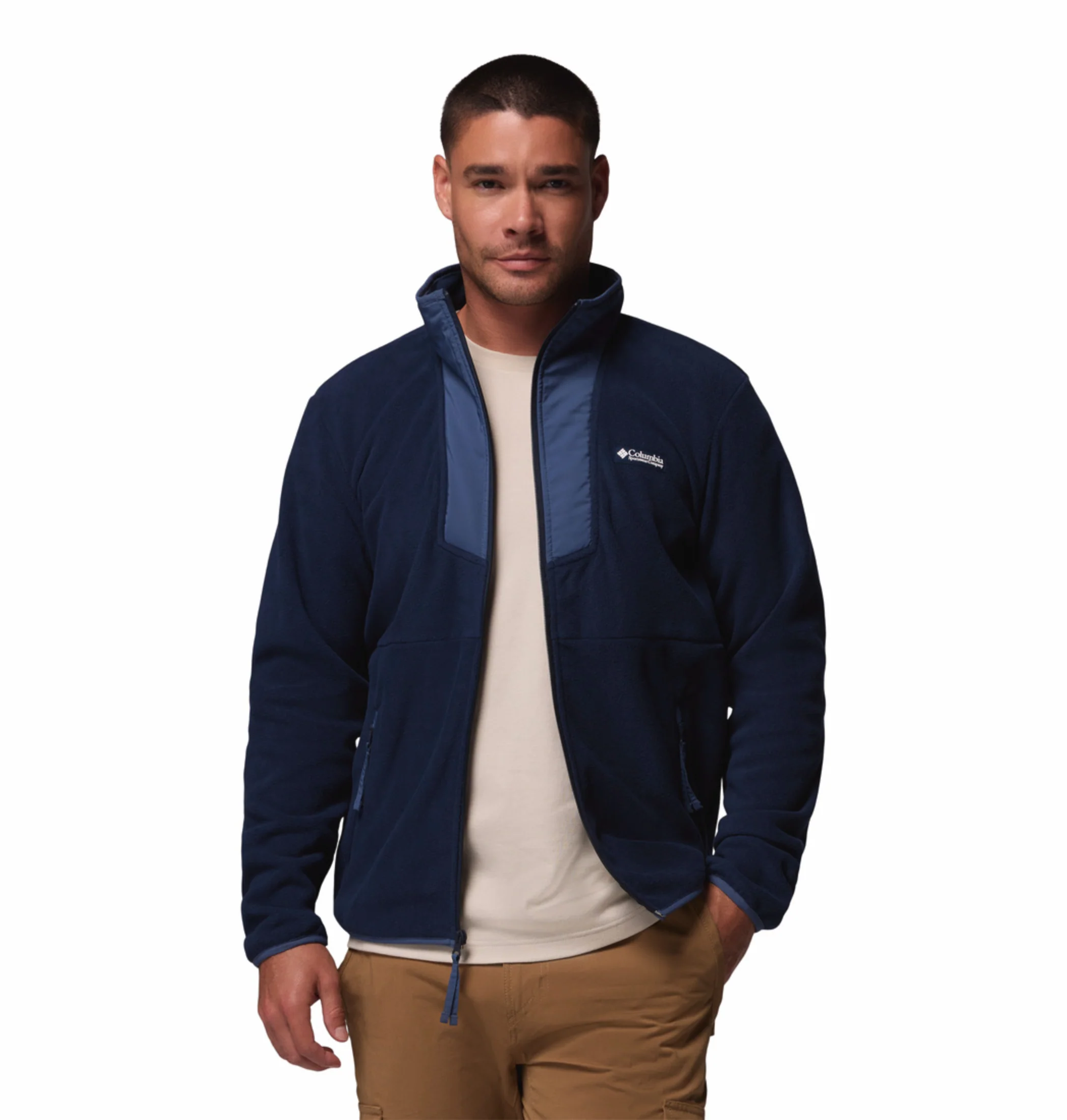 Columbia Men Navy Blue Sequoia Grove Fleece Jacket - Image 7